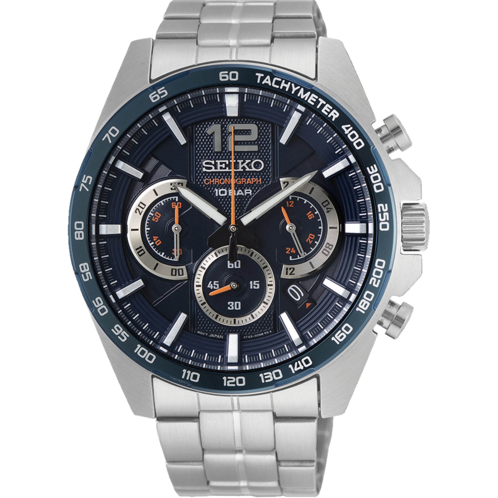 Seiko Conceptual Chronograph Quartz Blue Dial Steel Strap Men’s Watch SSB345P1