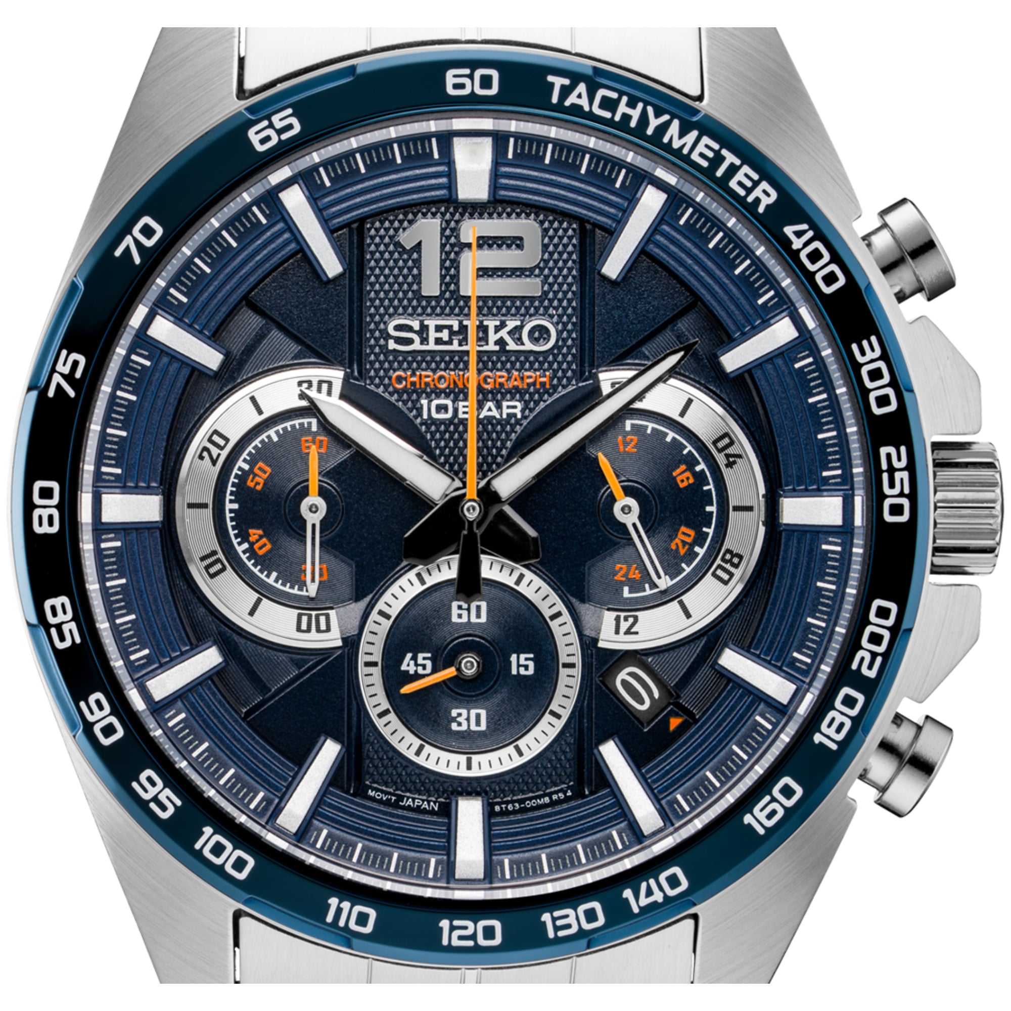 Seiko Conceptual Chronograph Quartz Blue Dial Steel Strap Men’s Watch SSB345P1