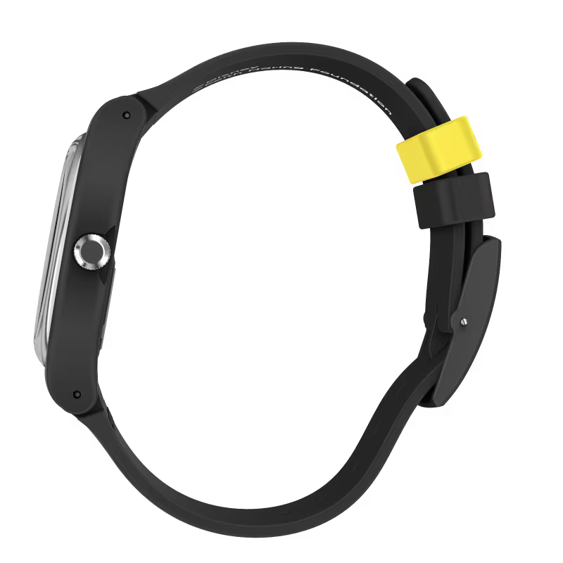 Swatch Keith Haring X Disney Mickey Blanc Sur Noir Black Dial Silicone Strap Unisex Watch SUOZ337