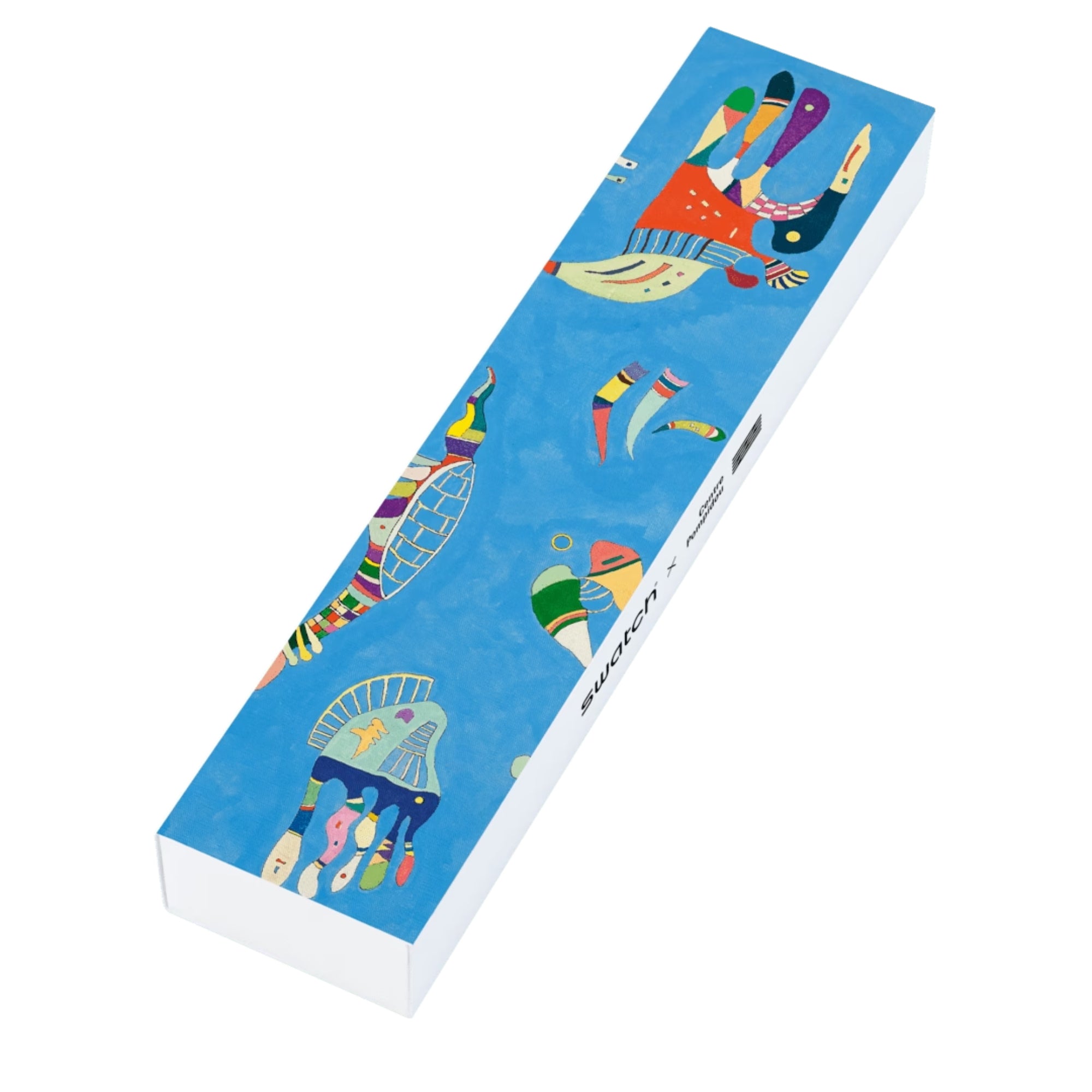 Swatch Original Blue Sky by Vassily Kandinsky Blue Dial Silicone Watch SUOZ342