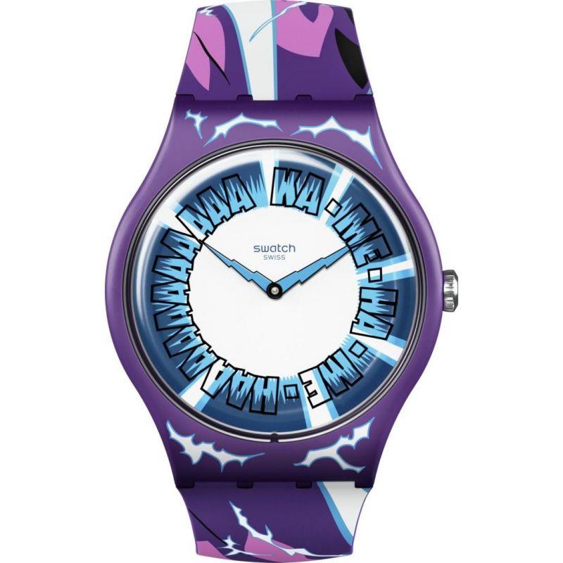 Swatch Dragon Ball Z Gohan Blue Dial Silicone Strap Unisex Watch SUOZ345