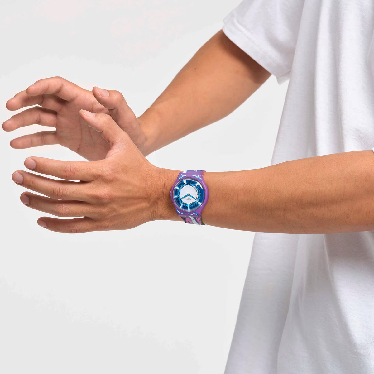 Swatch Dragon Ball Z Gohan Blue Dial Silicone Strap Unisex Watch SUOZ345