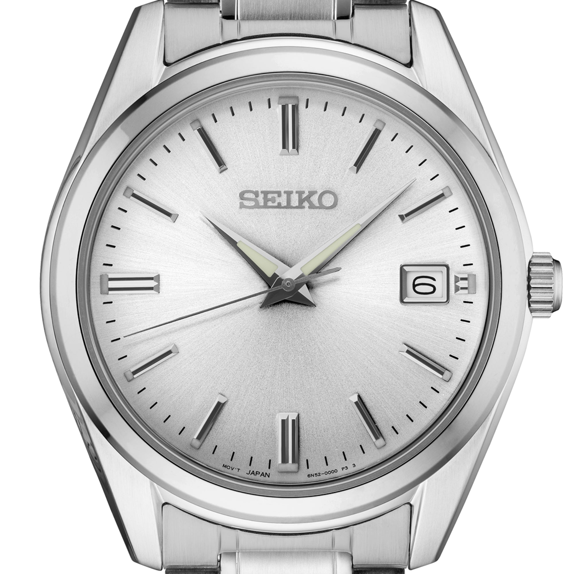 Seiko Conceptual Quartz Silver Sunburst Dial Steel Strap Men's Watch SUR307P1