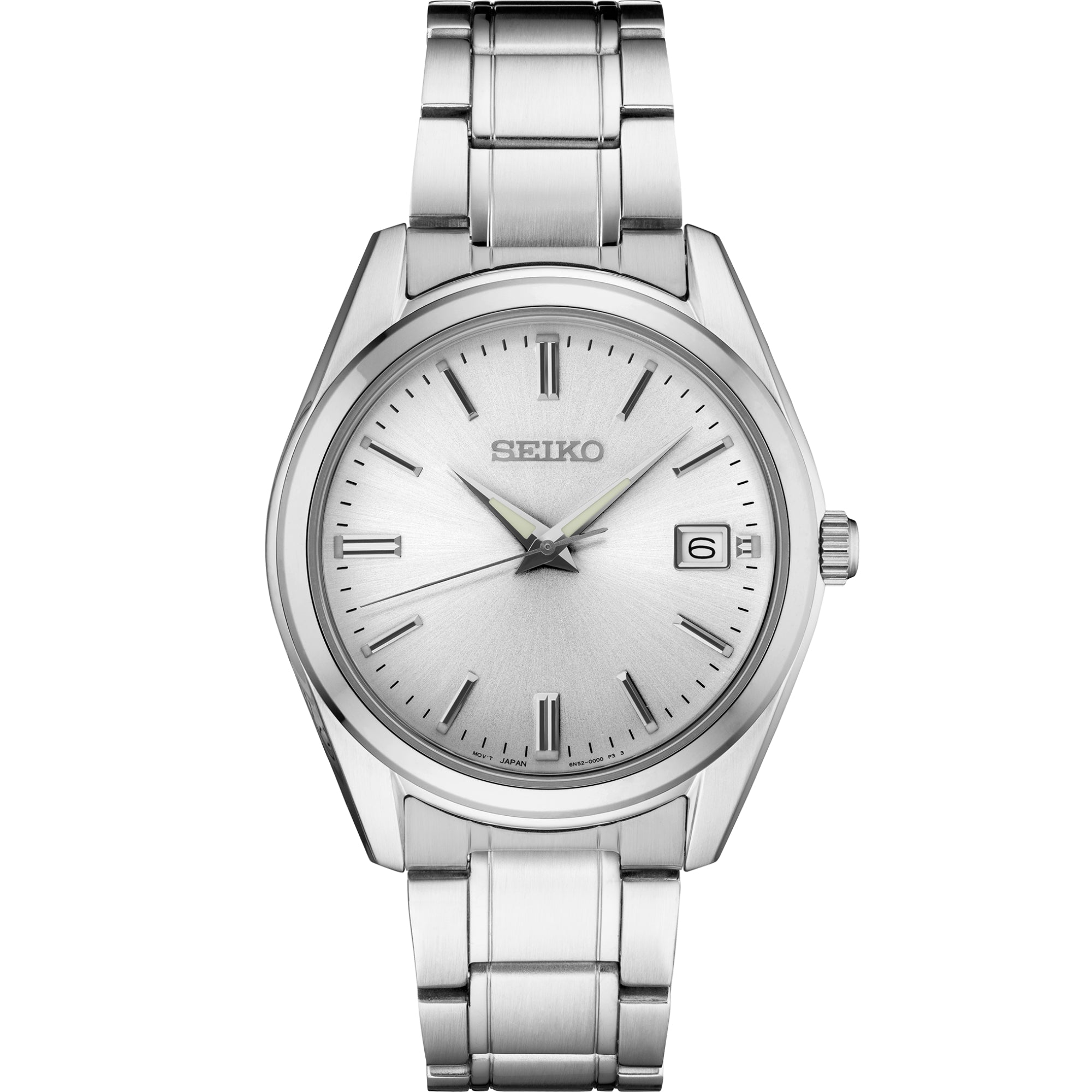 Seiko Conceptual Quartz Silver Sunburst Dial Steel Strap Men's Watch SUR307P1