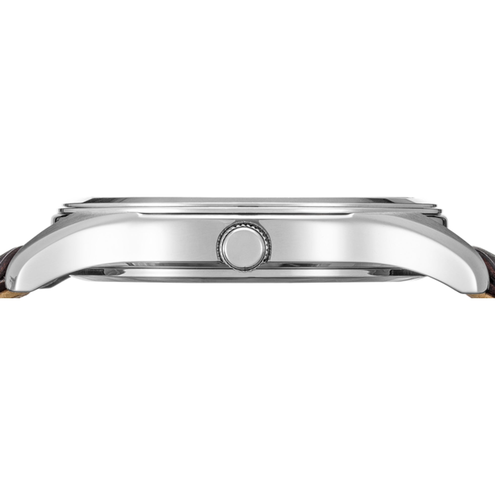 Seiko Conceptual Quartz Ivory Dial Brown Leather Strap Men's Watch SUR421P1