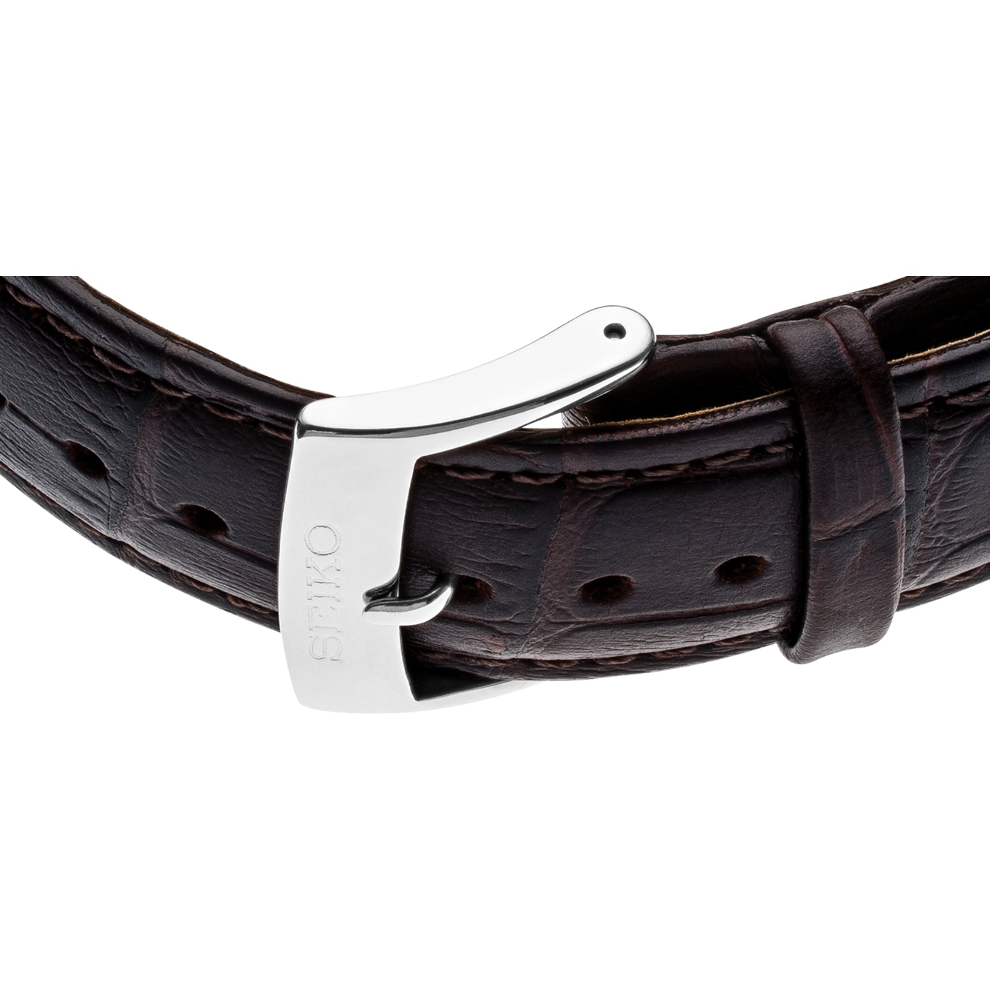 Seiko Conceptual Quartz Ivory Dial Brown Leather Strap Men's Watch SUR421P1