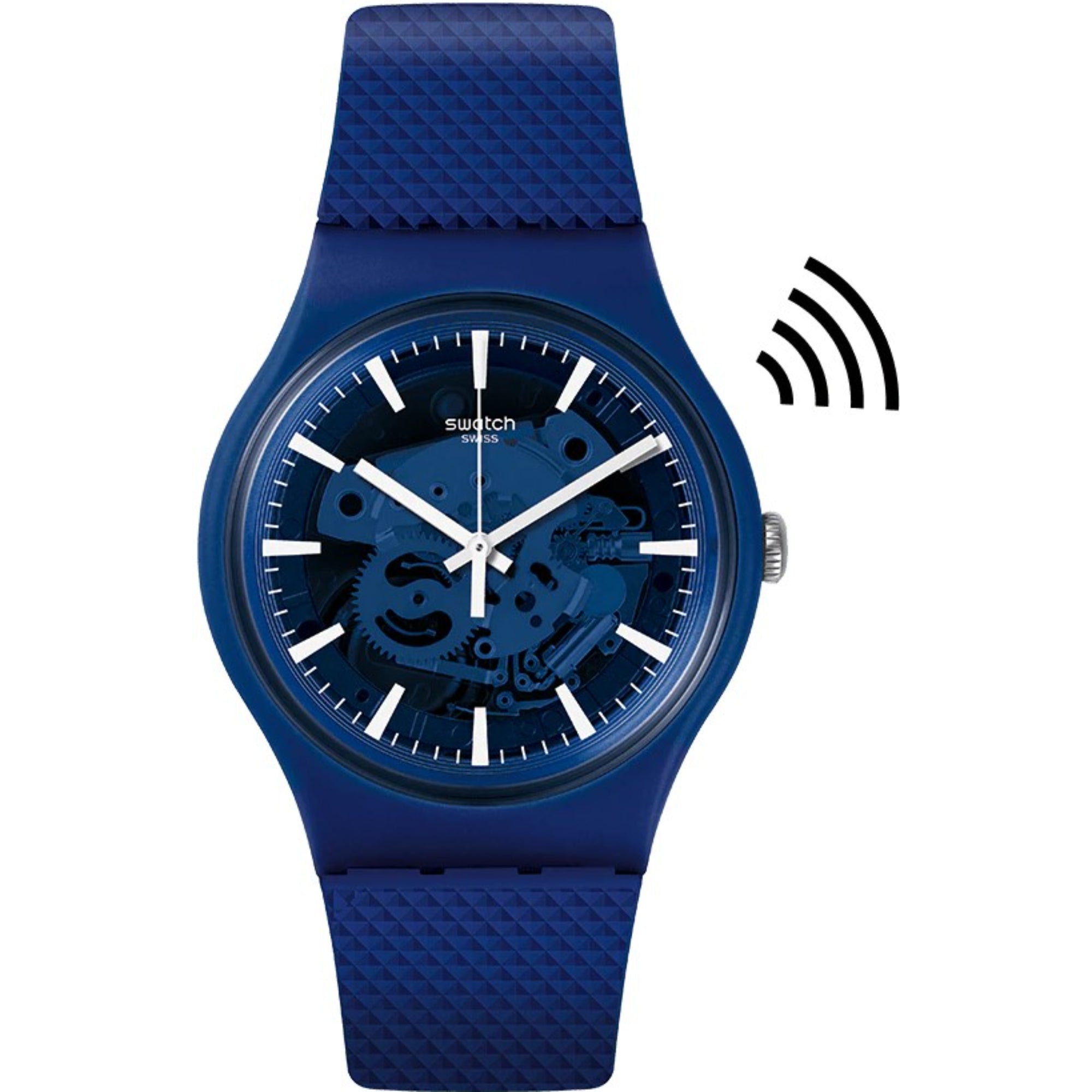 Swatch SwatchPAY! Ocean Pay! Quartz Blue Dial Blue Silicone Strap Unisex Watch SVIN103-5300