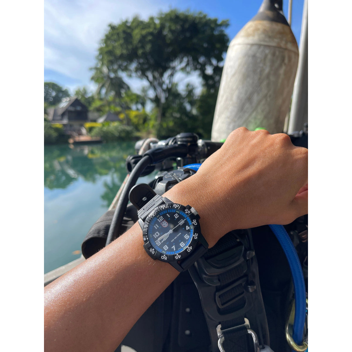 Luminox Leatherback Sea Turtle 0320 Series Black Dial Black PU Strap Men's Watch XS.0324