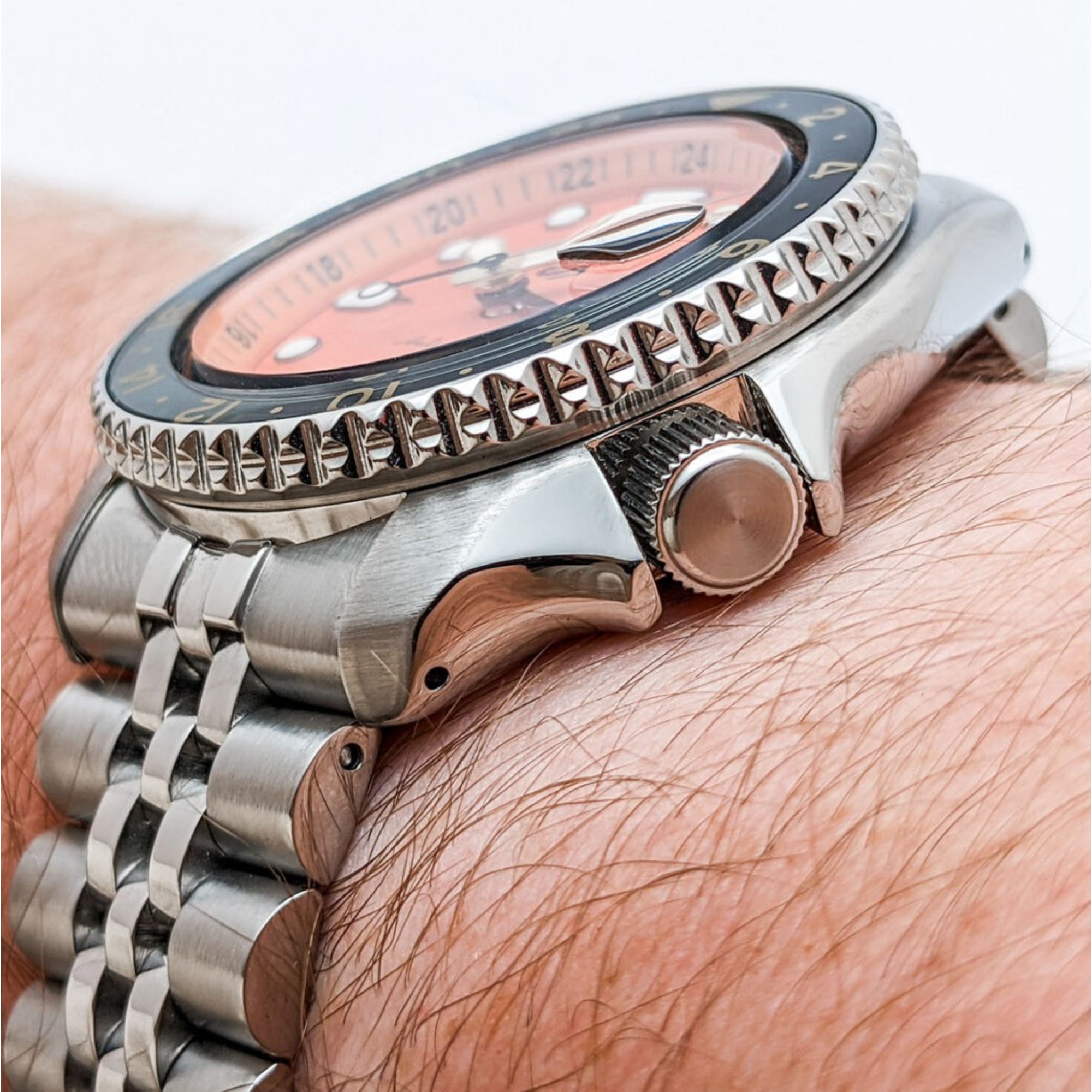 Seiko 5 Sports GMT 'Mikan Orange Dial SKX Re-Interpretation Men's Watch SSK005K1