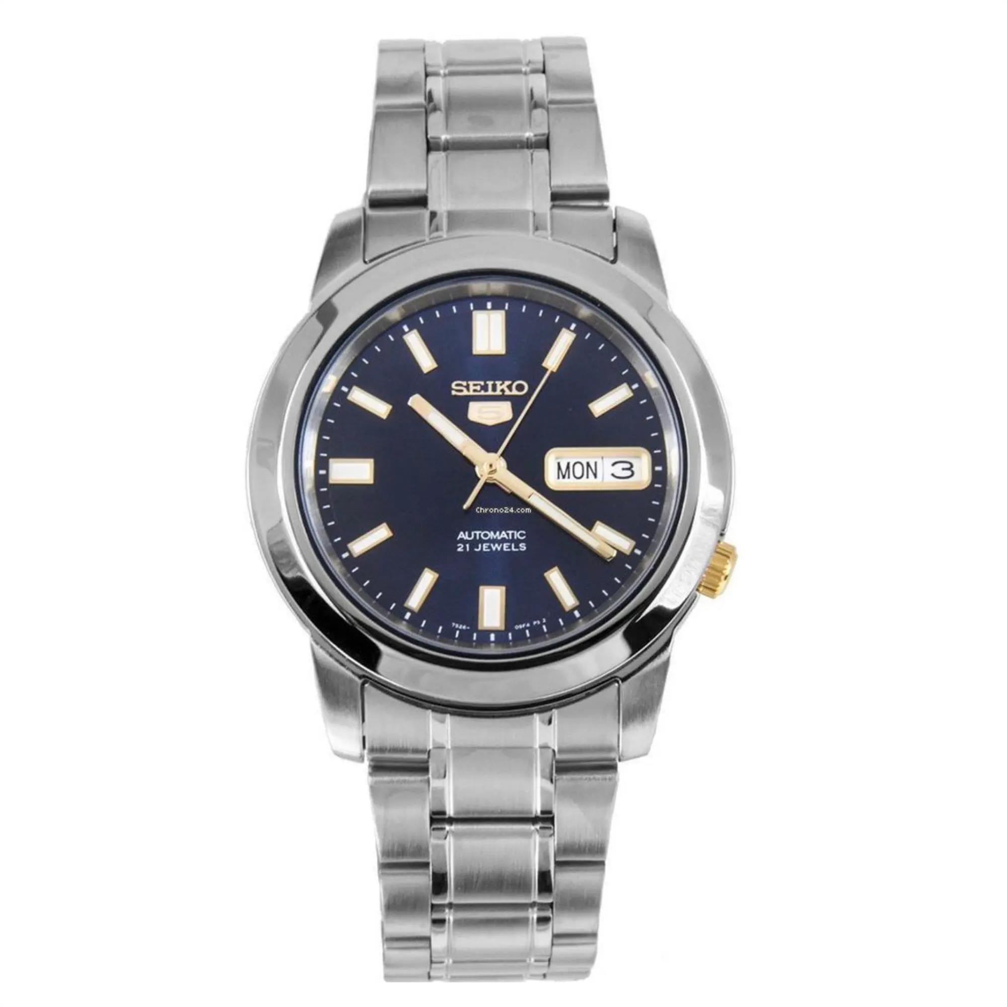 Seiko 5 Automatic Blue Dial Steel Strap Men's Watch SNKK11K1