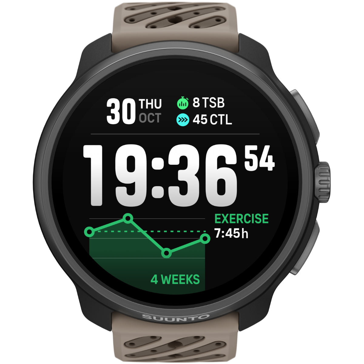Suunto Race 2 Titanium Trail AMOLED Digital Silicone Strap Unisex Smart Watch SS051203000