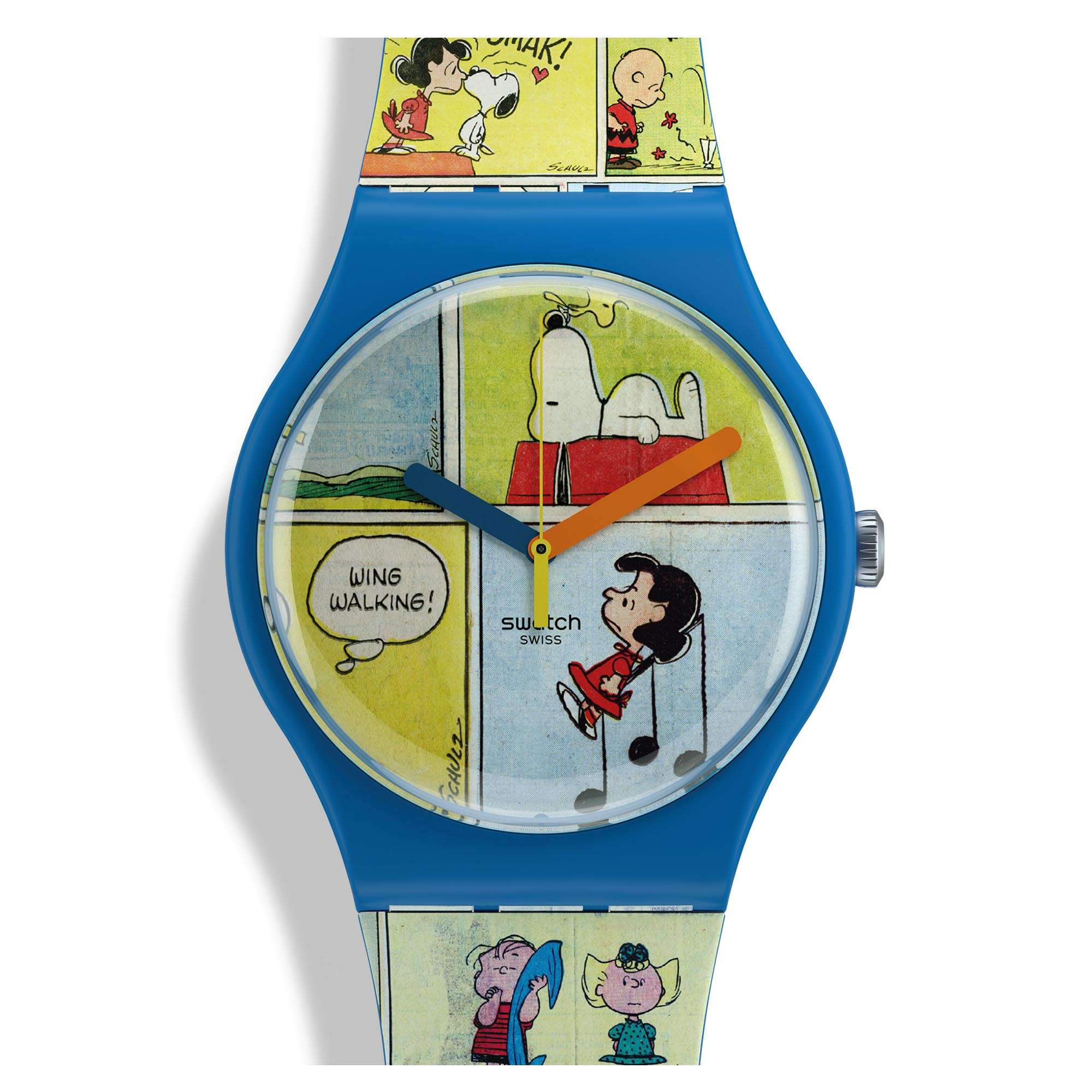 Peanuts Smak! Snoopy Blue Dial Blue Silicone Strap Watch SO29Z108