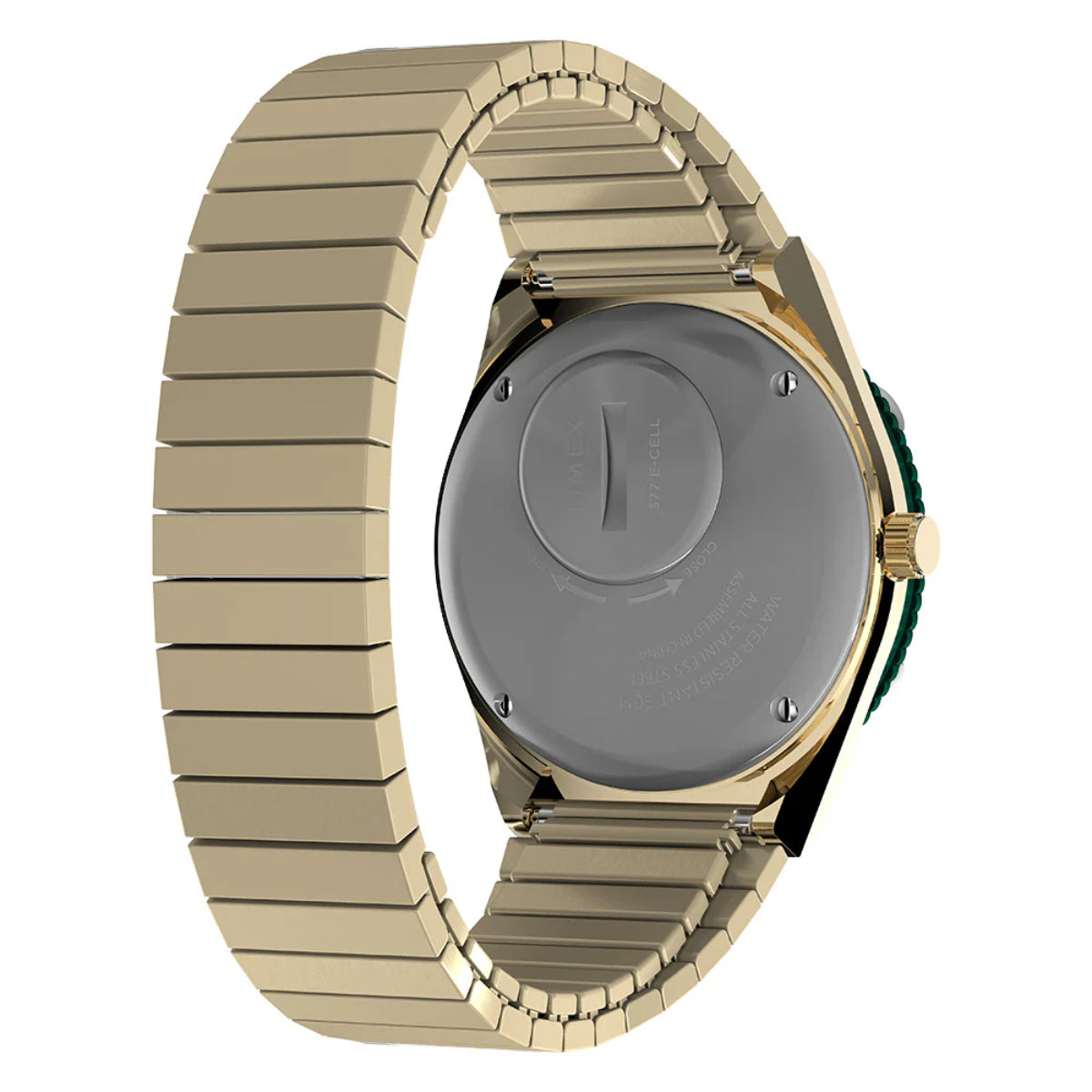 Timex Q Quartz Green Dial Steel Strap Women’s Watch TW2V92200