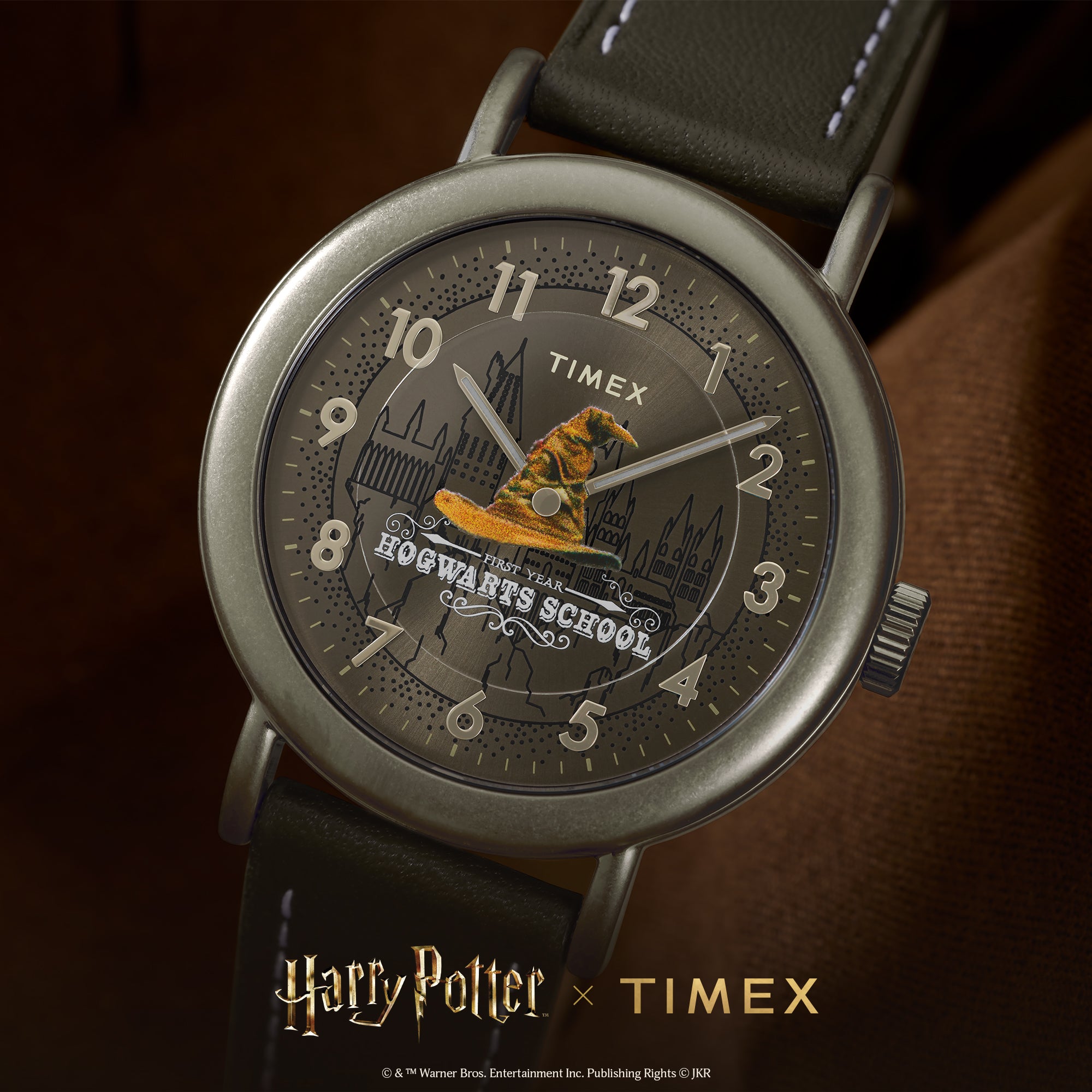 Timex Lab Harry Potter x Timex Weekender Sorting Hat Brown Dial Leather Strap Men's Watch TW2Y77000