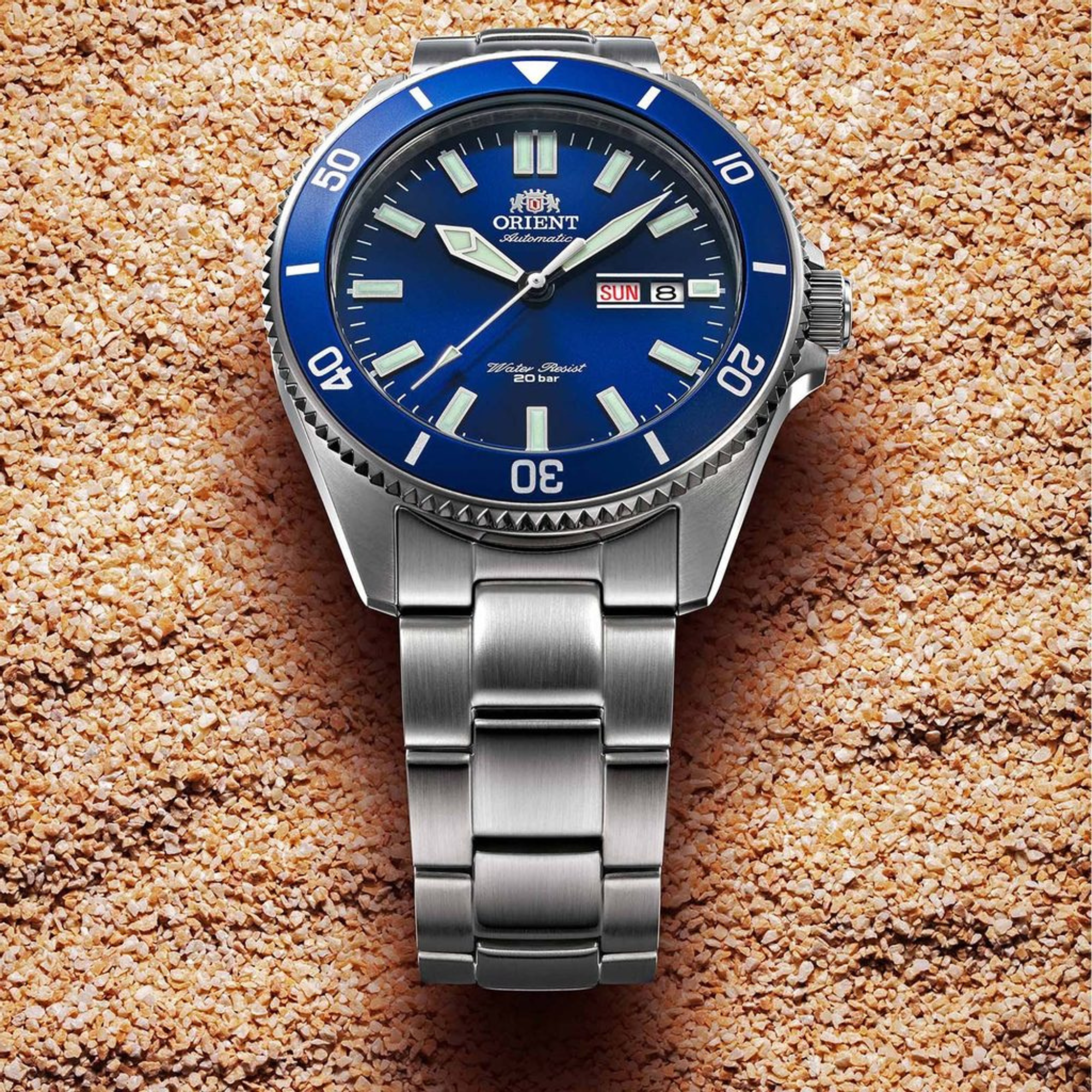 Orient Mako III 44mm Blue Dial Steel Mens Automatic Watch RA-AA0009L19B