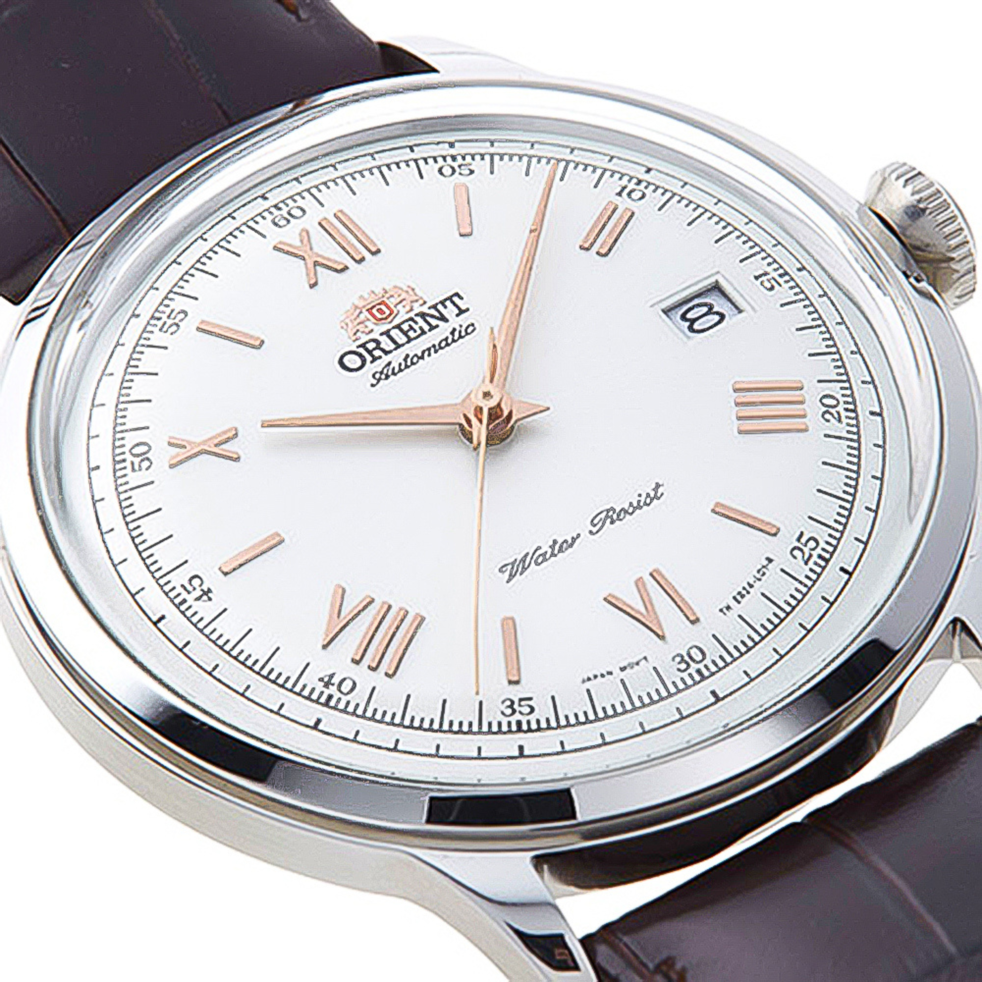 Orient Bambino (40.5mm) Automatic White Dial Black Leather Strap Men’s Watch FAC00008W0