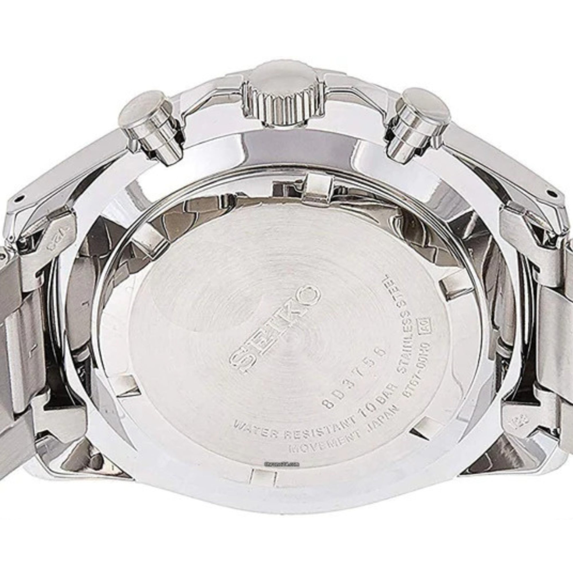 Seiko Conceptual Quartz Chronograph Black Dial Steel Strap Men's Watch SSB379P1