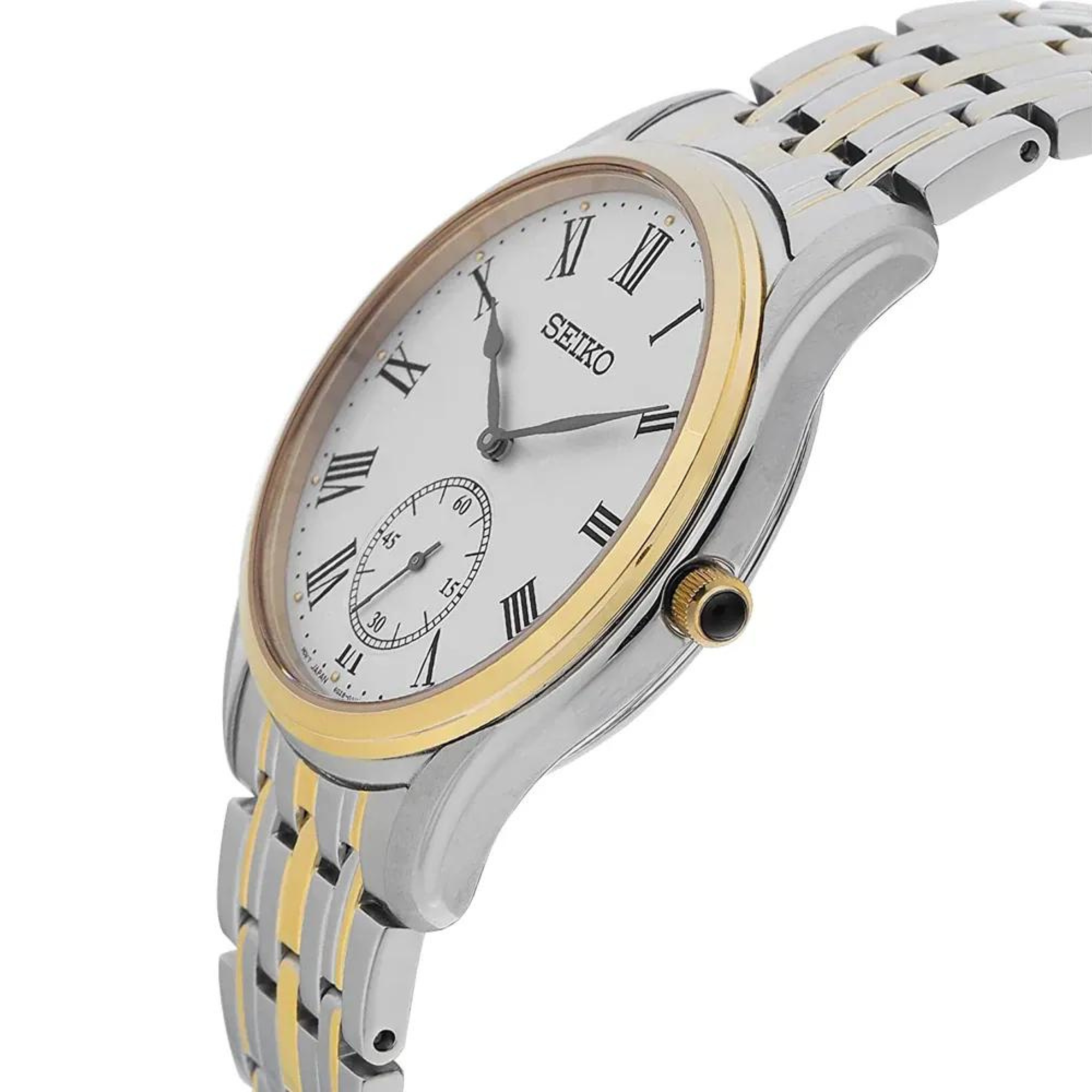 Seiko Conceptual Quartz White Dial Two-Tone Gold/Silver Steel Bracelet Men's Watch SRK048P1