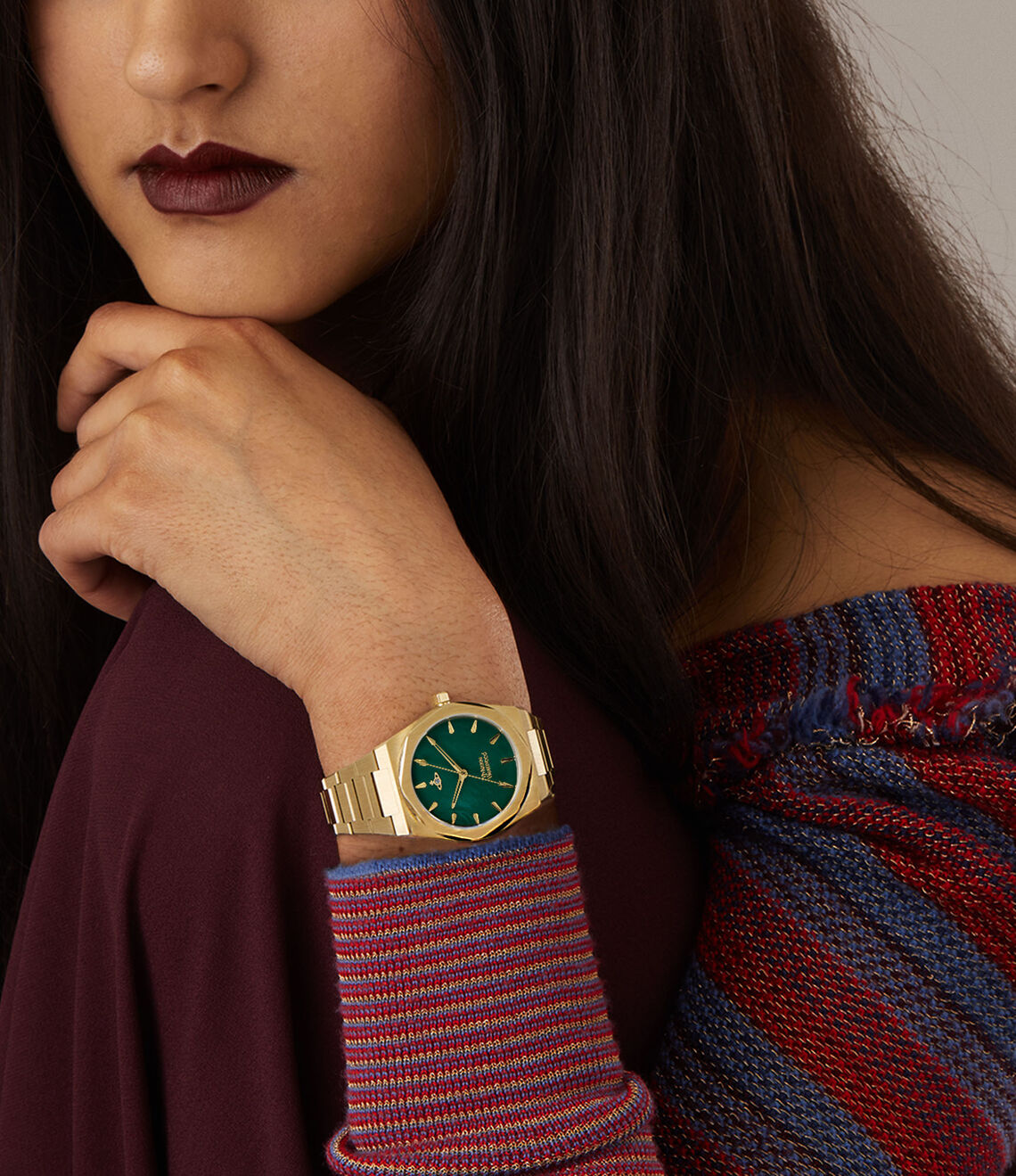 Vivienne Westwood Limehouse Quartz Green Dial Steel Strap Women's Watch VV244GRGD
