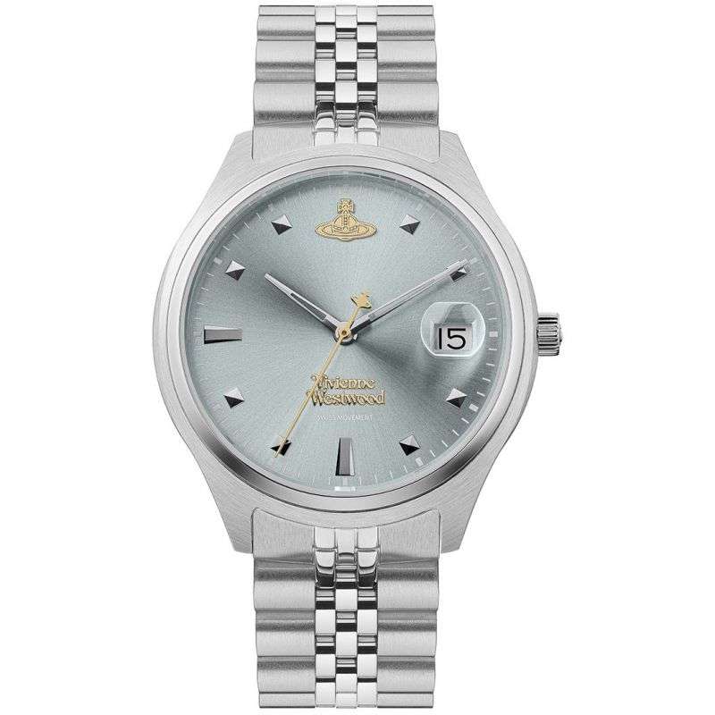 Vivienne Westwood Camberwell Quartz Blue Dial Stainless Steel Bracelet Ladies Watch VV261LBLSL