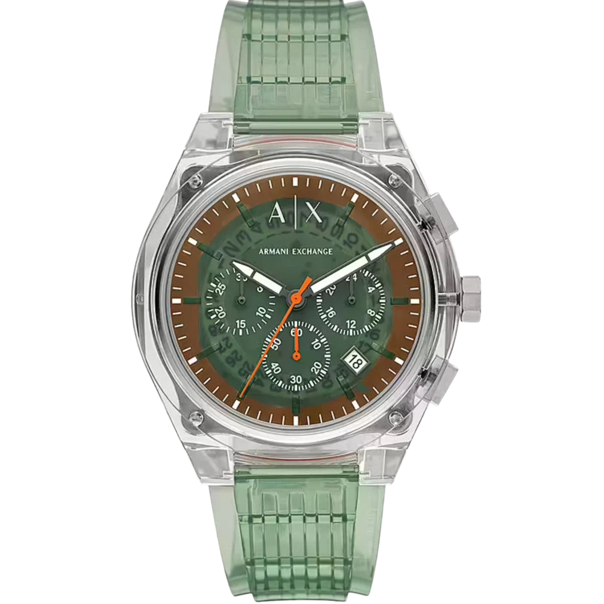 Armani Exchange Rafael Green Dial Strap Men display picture 3