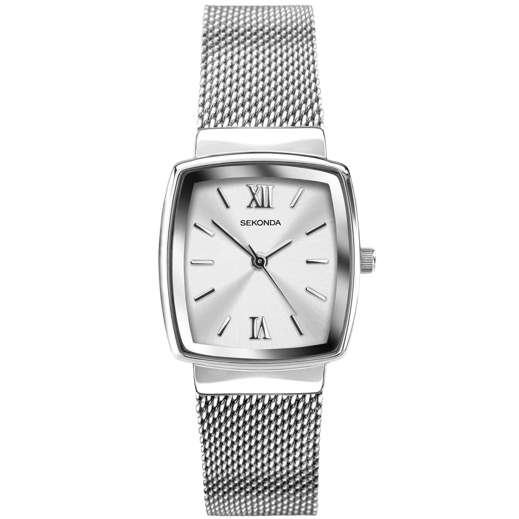 Sekonda Quarz Weißes Zifferblatt Mailänder Armband Damen Uhr 40073