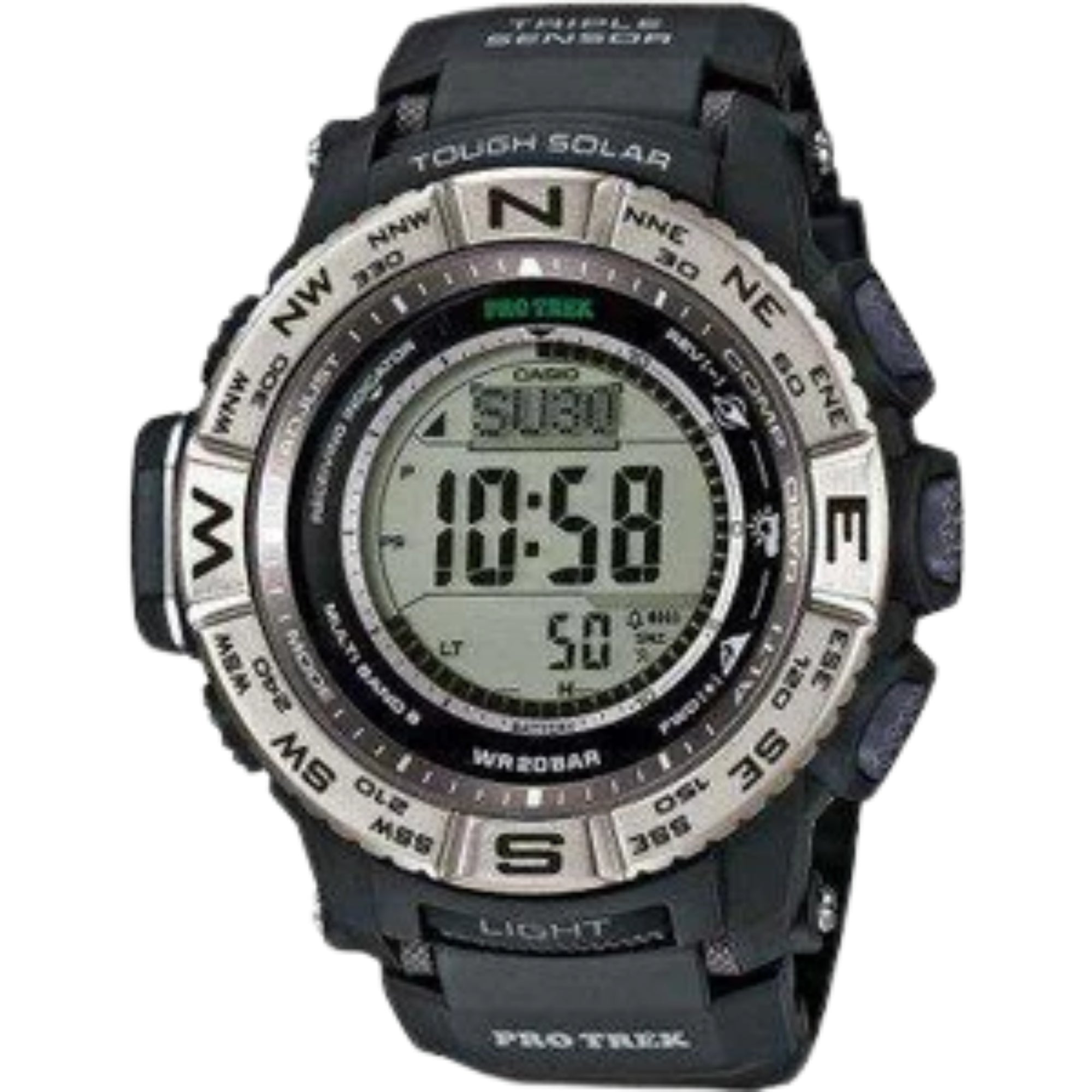 Casio PRO-TREK prw-3500-1e - Watch Men - Automatic - LCD display - black resin strap digital