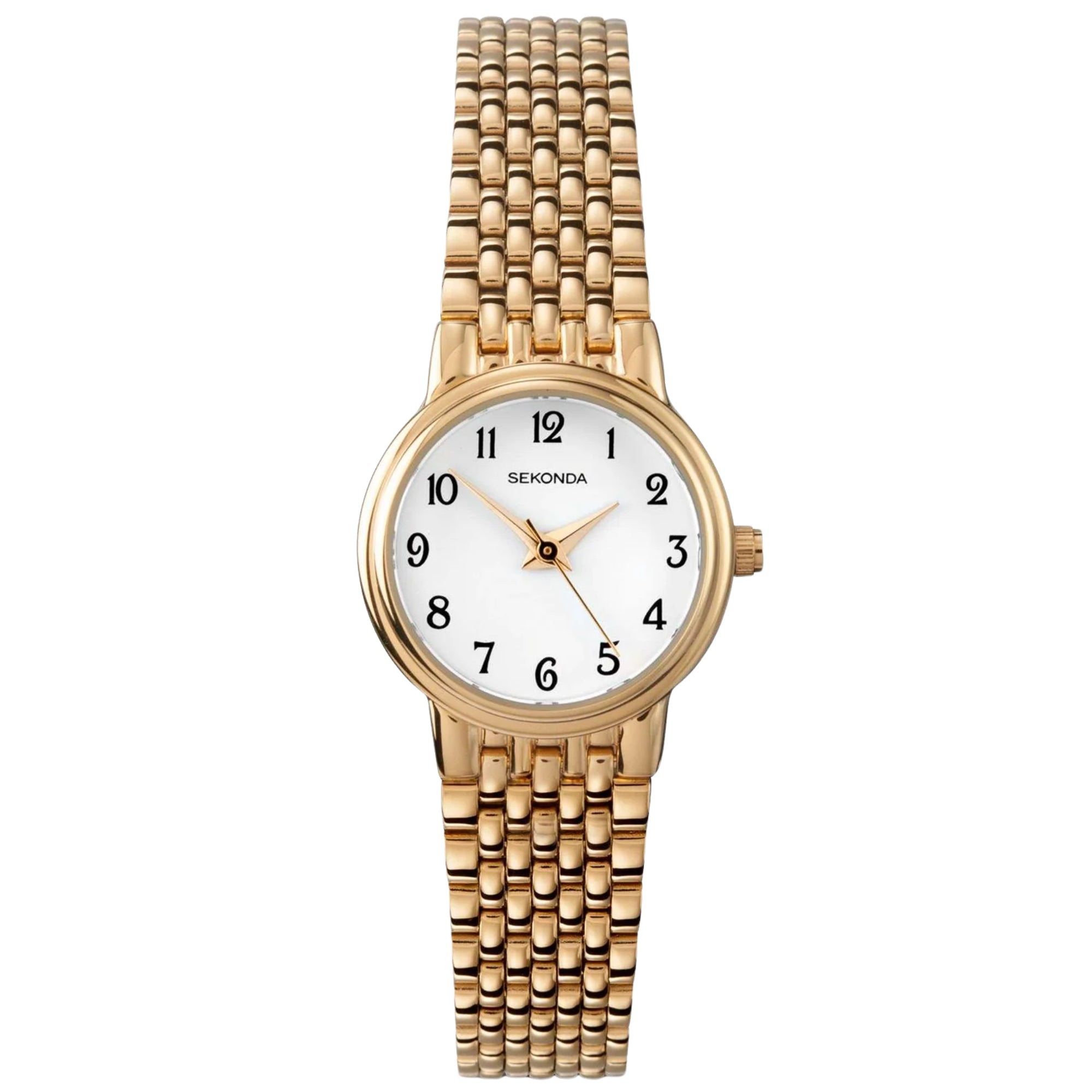 Sekonda Quartz White Dial Gold PVD Stainless Steel Bracelet Ladies Watch 4090.00