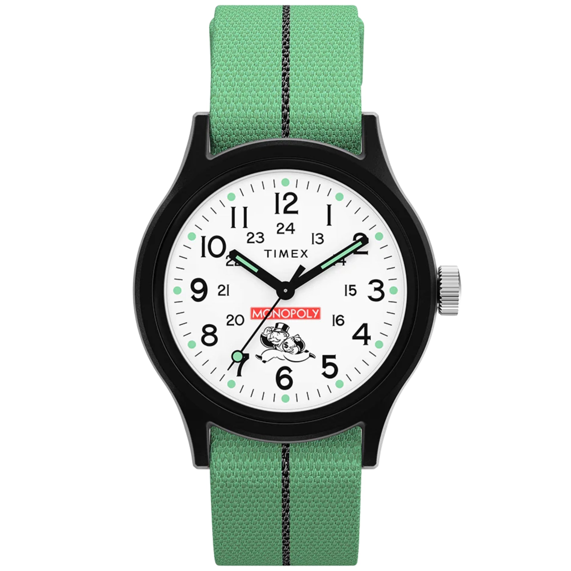 Timex Lab 36mm White Dial Textile Mens Quartz Watch TW2Y47100
