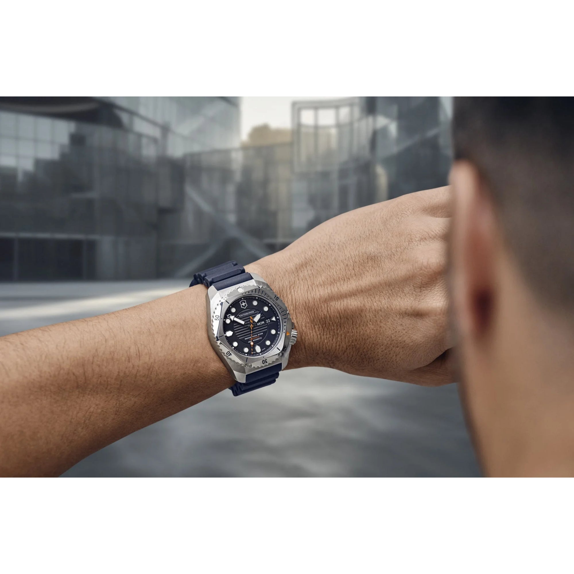 Victorinox Dive Pro Automatic Blue Dial Rubber Strap Men’s Watch 241995
