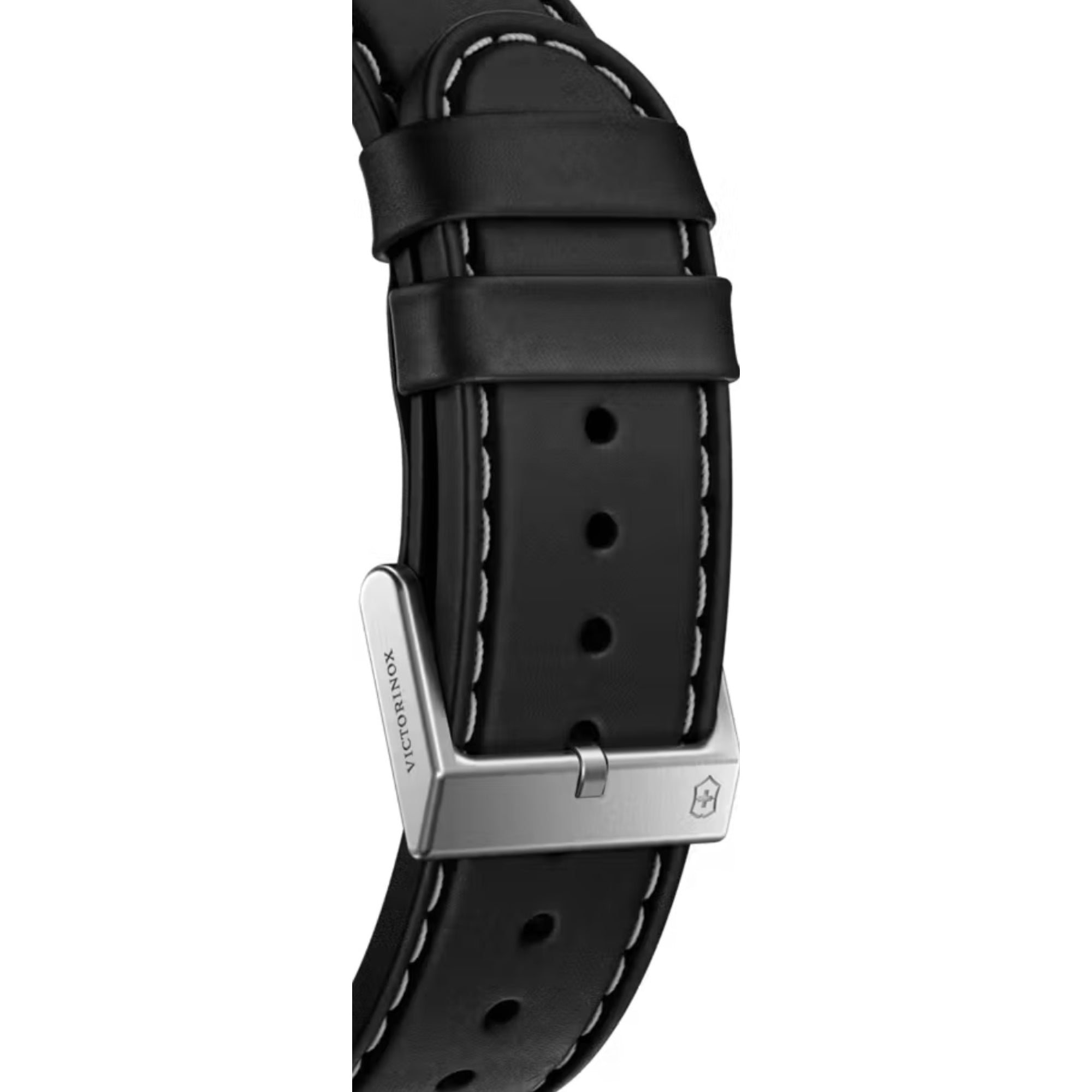 Victorinox Swiss Army 42mm Black Dial Leather Mens Automatic Watch 242044