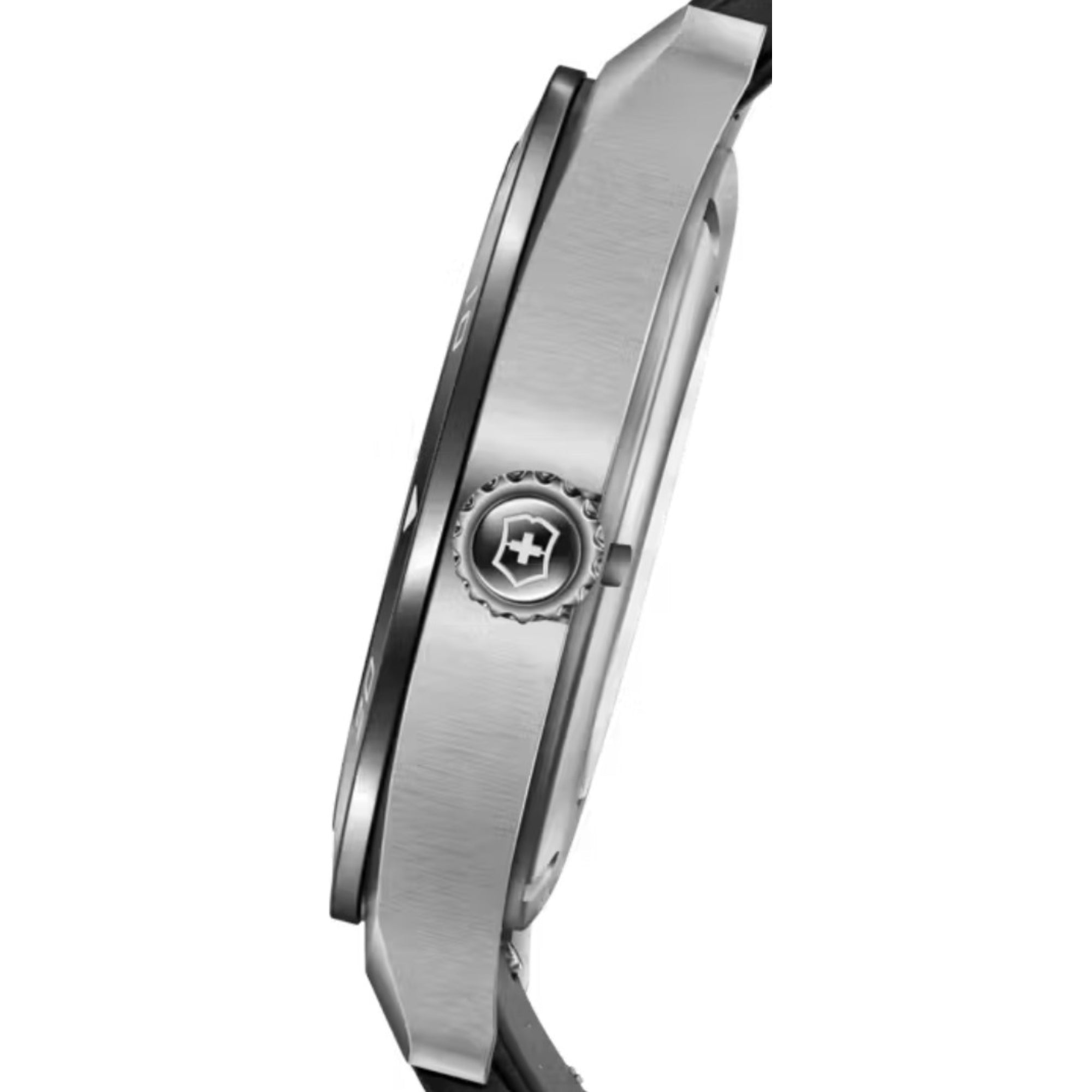 Victorinox Swiss Army Automatic Black Dial Leather Strap Men's Watch 242044