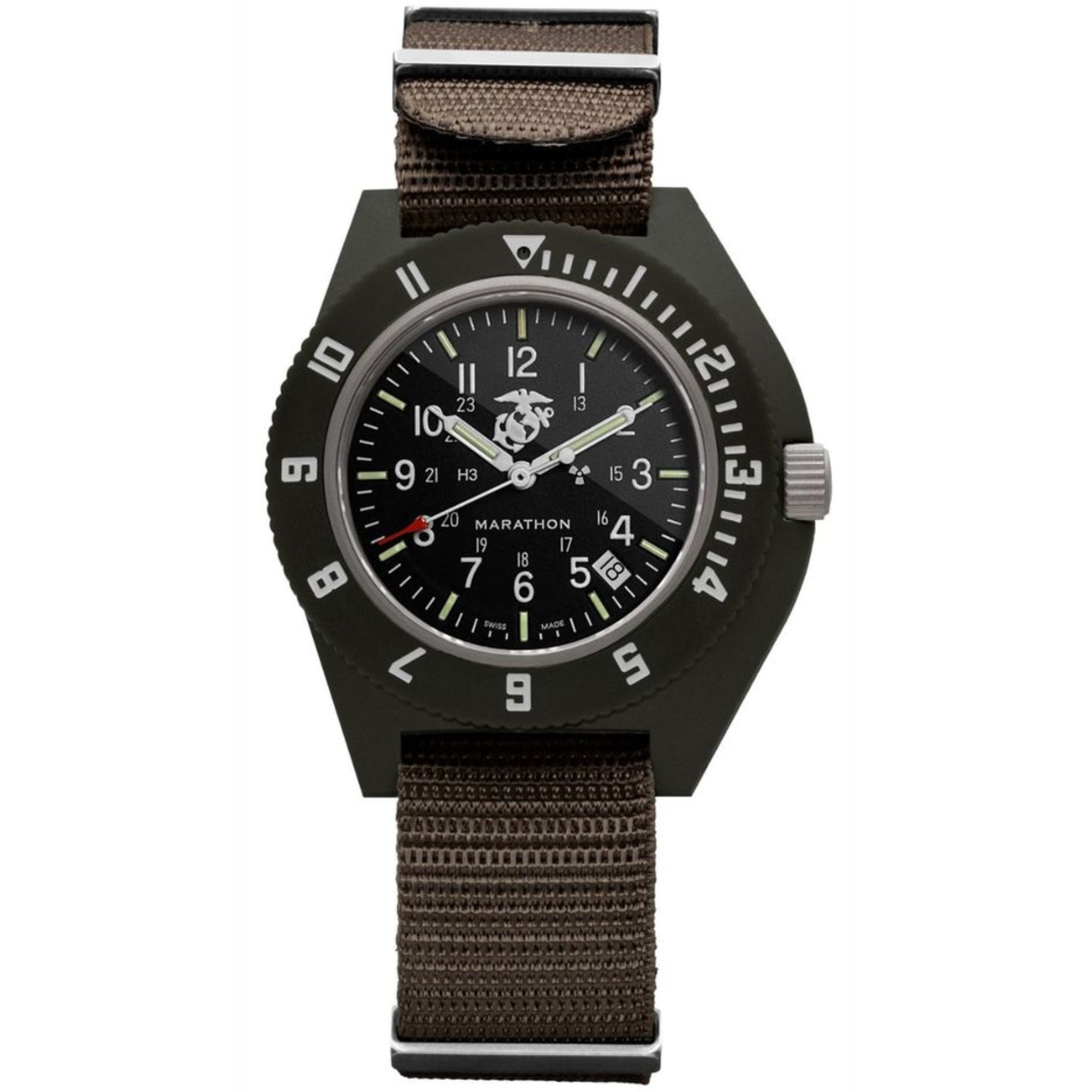 Marathon Navigator 41mm Black Dial Nylon Mens Quartz Watch WW194013SG-0202
