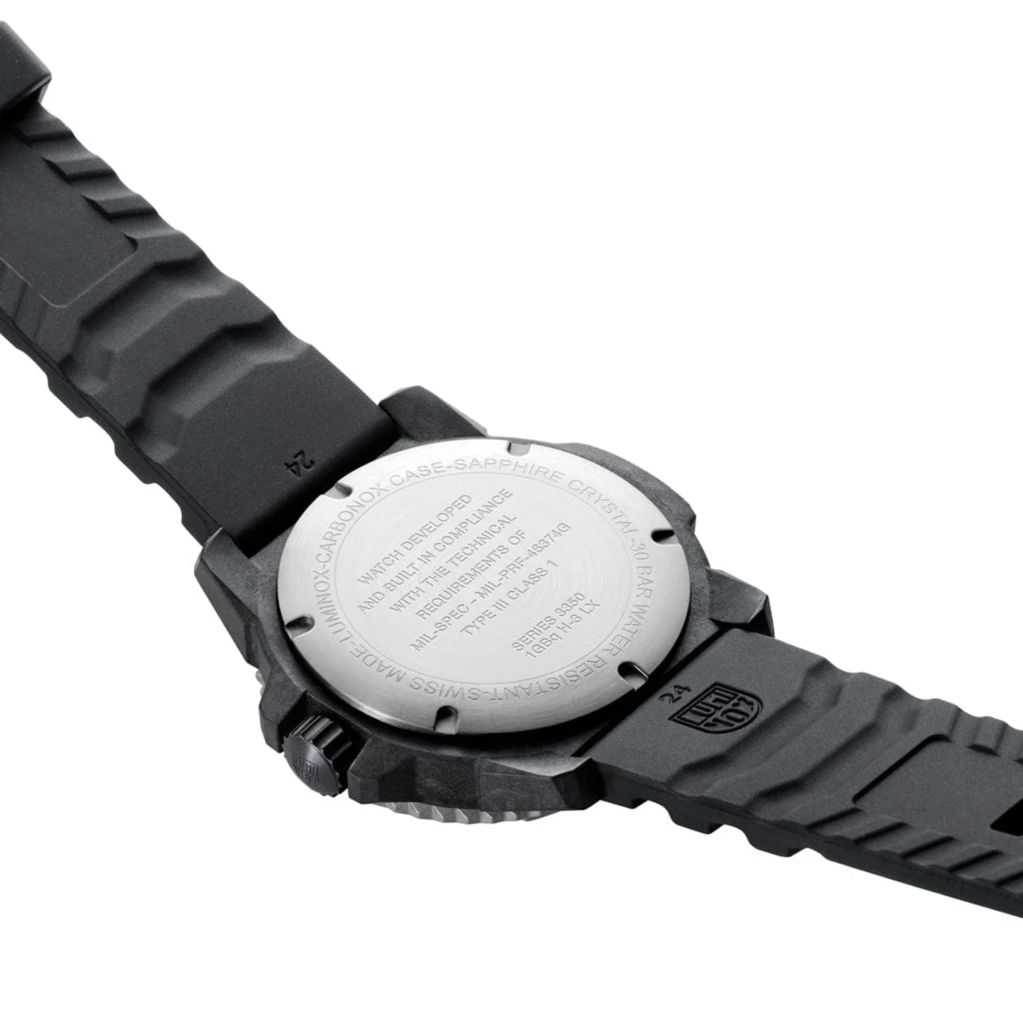 Luminox MIL-SPEC Inspired 3350 Series Black Dial Nitrile Rubber Strap Men's Military Watch Set XL.3351.1.SET