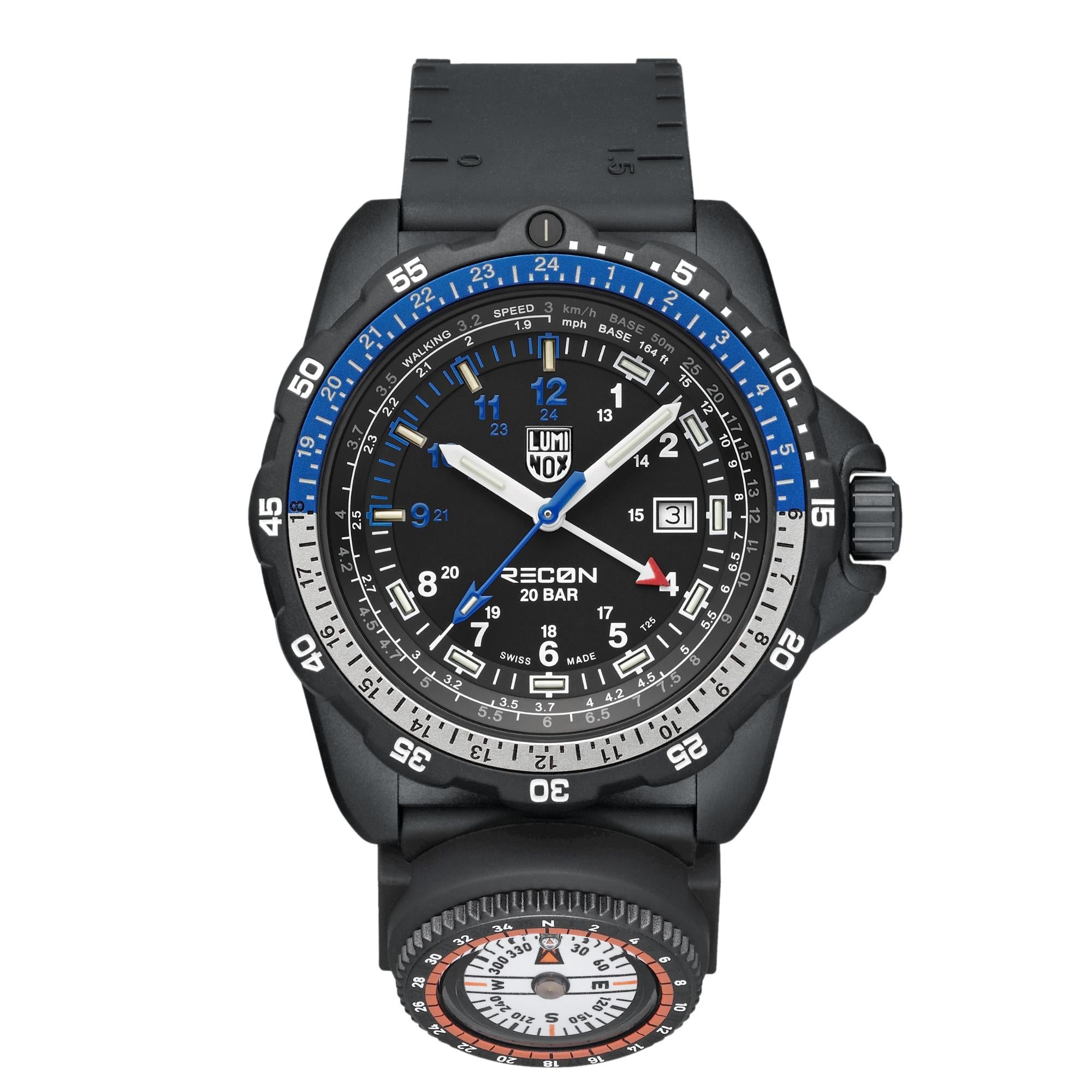 Luminox Recon 46mm Black Dial Rubber Mens Quartz Watch XL.8833