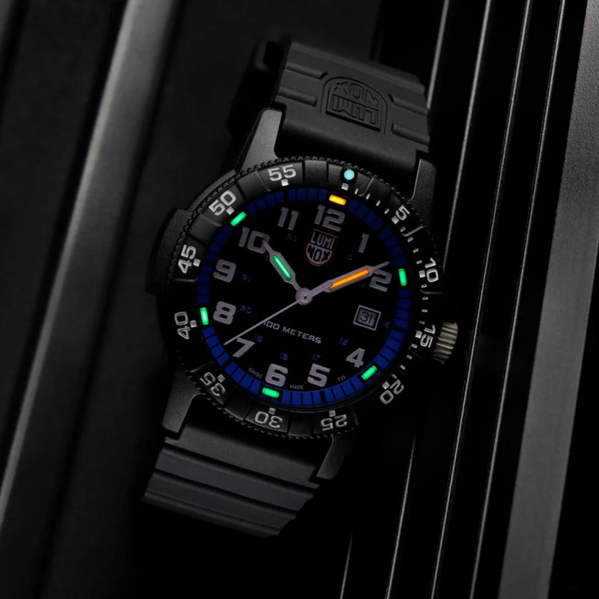 Luminox Leatherback Sea Turtle 0320 Series Black Dial Black PU Strap Men's Watch XS.0324
