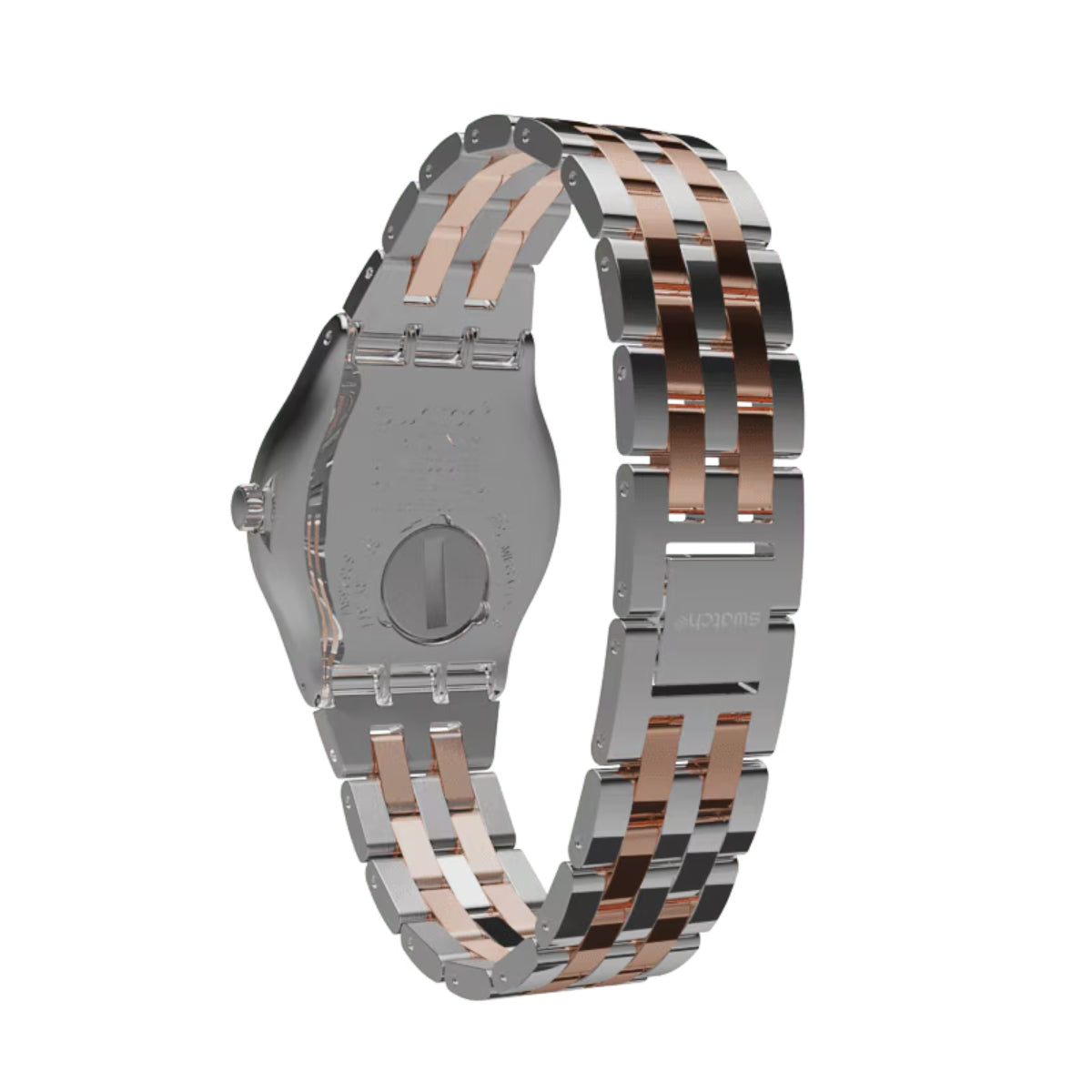Swatch Irony Midimix White Dial Steel Strap Ladies Watch YLS454G