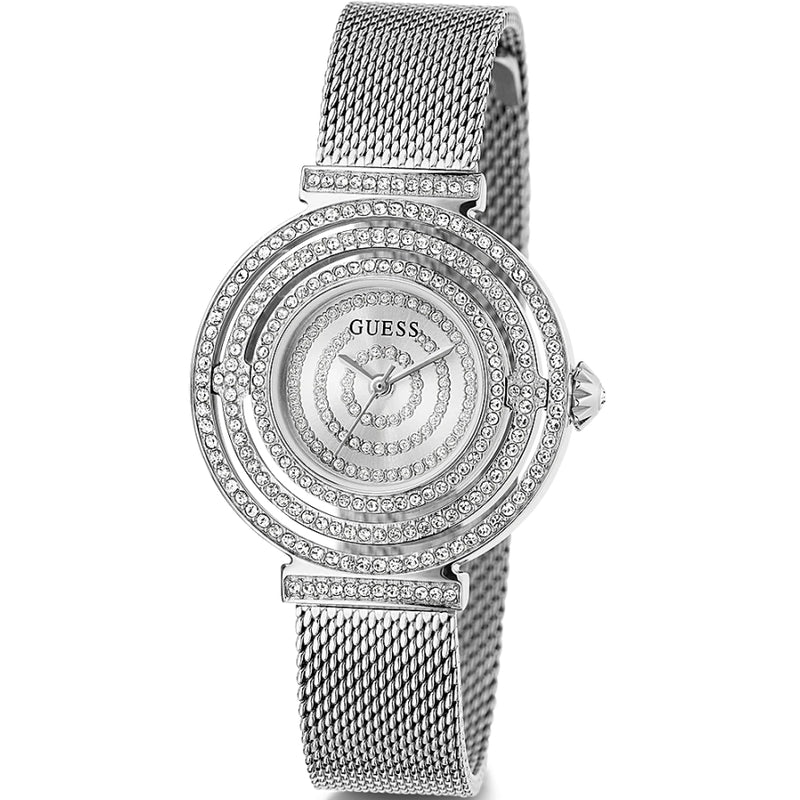 GUESS Dream Silver Crystal Dial Steel Mesh Strap Women's Watch GW0550L1