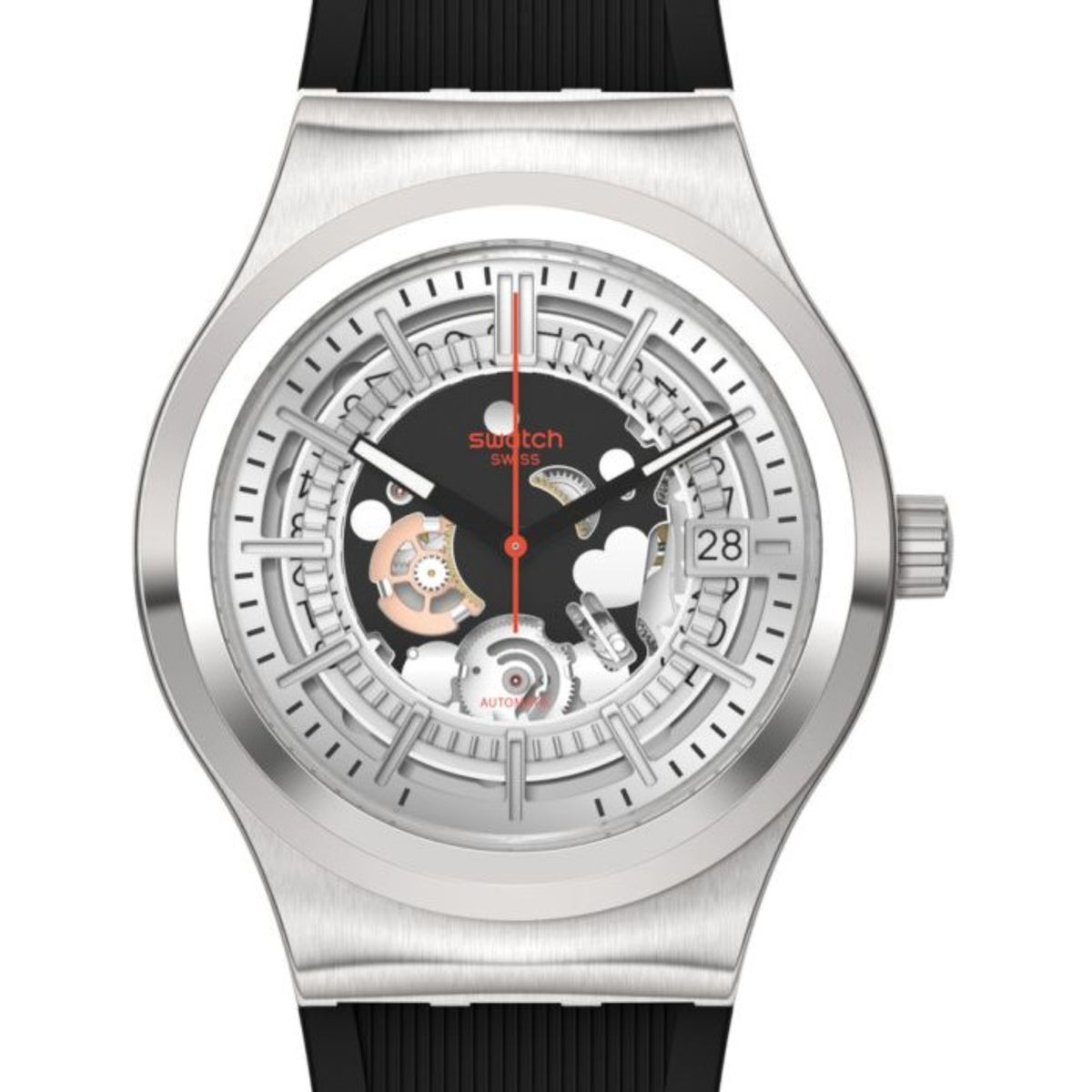Swatch Irony Sistem51 Silver Skeleton Dial Men