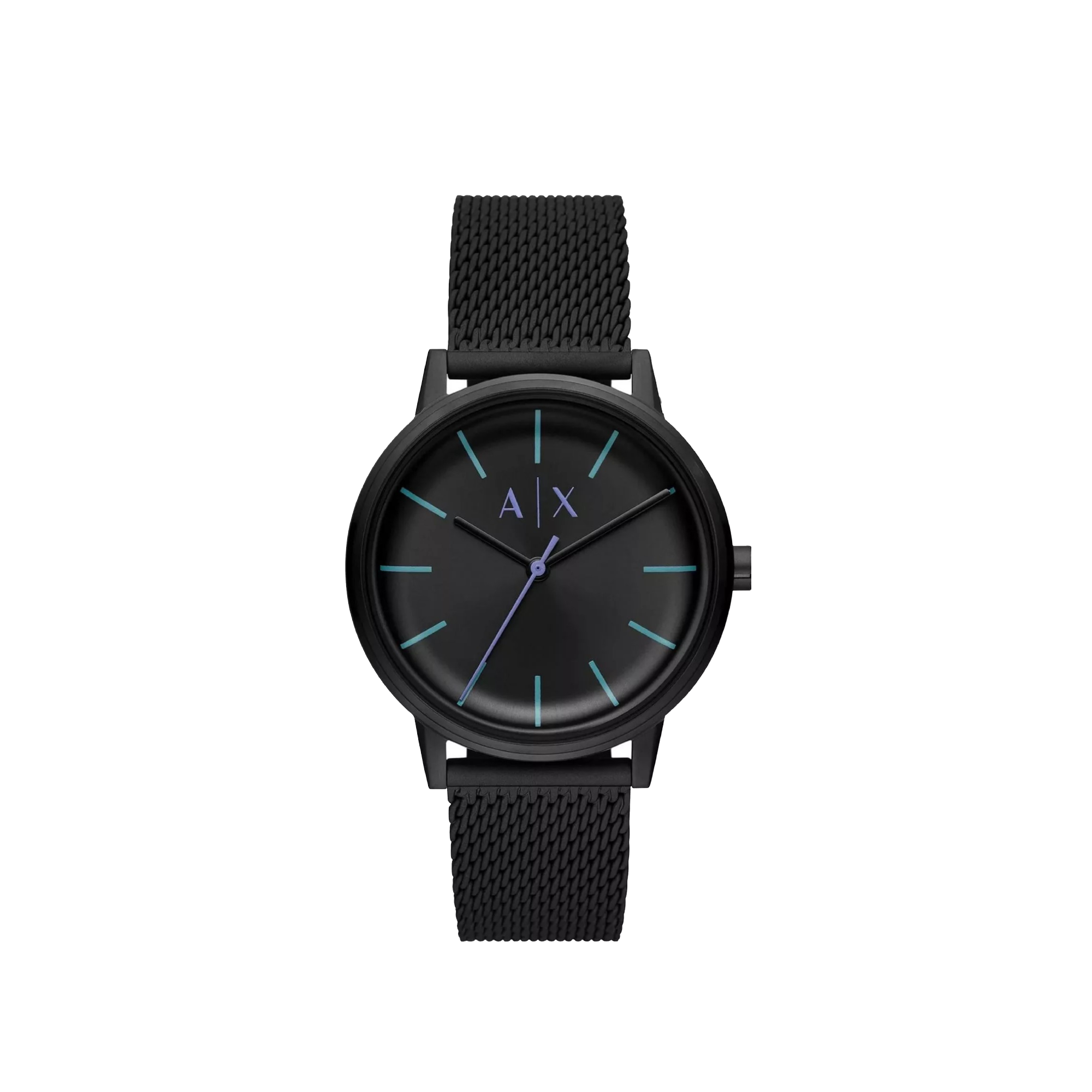 Armani Exchange Quartz Black Dial Steel Mesh Strap Men’s Watch AX2760