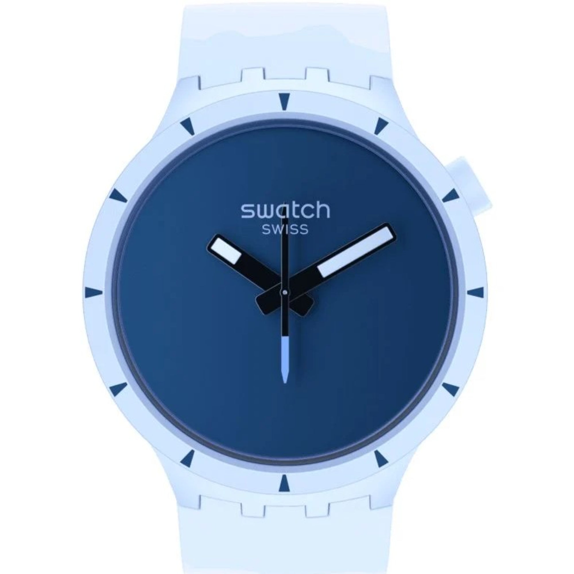 Big Bold Bioceramic Arctic Quartz Blue Dial Blue Silicone Strap Unisex Watch SB03N102