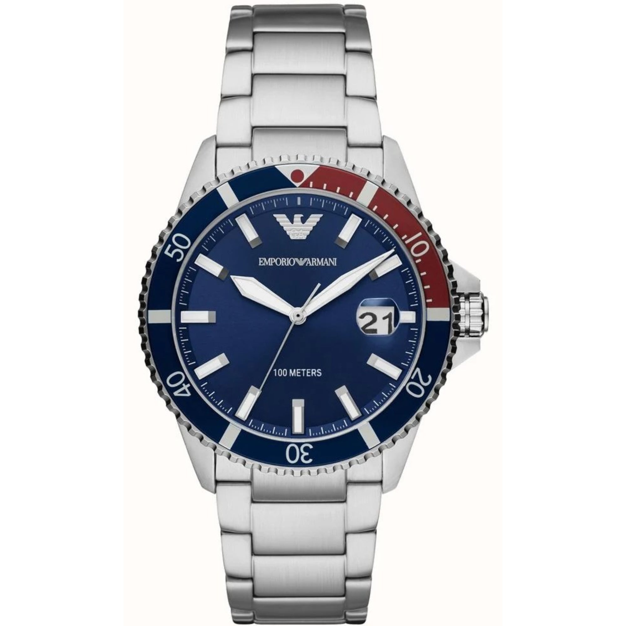 Emporio Armani Diver Quartz Blue Dial Men's Watch AR11339