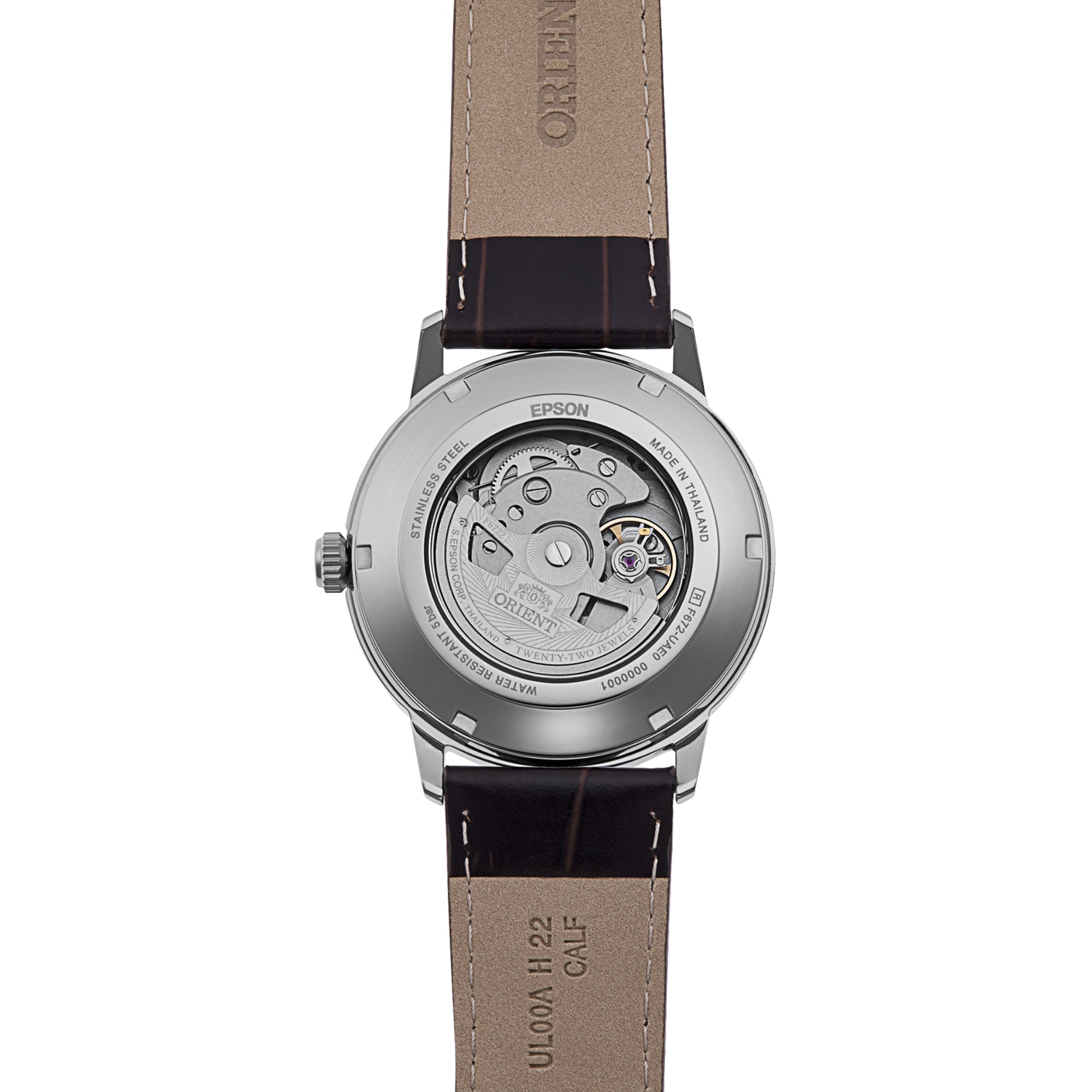 Orient Bambino Classic Vintage Style Automatic Brown Dial Leather Strap Men's Dress Watch RA-AC0F17Y30B