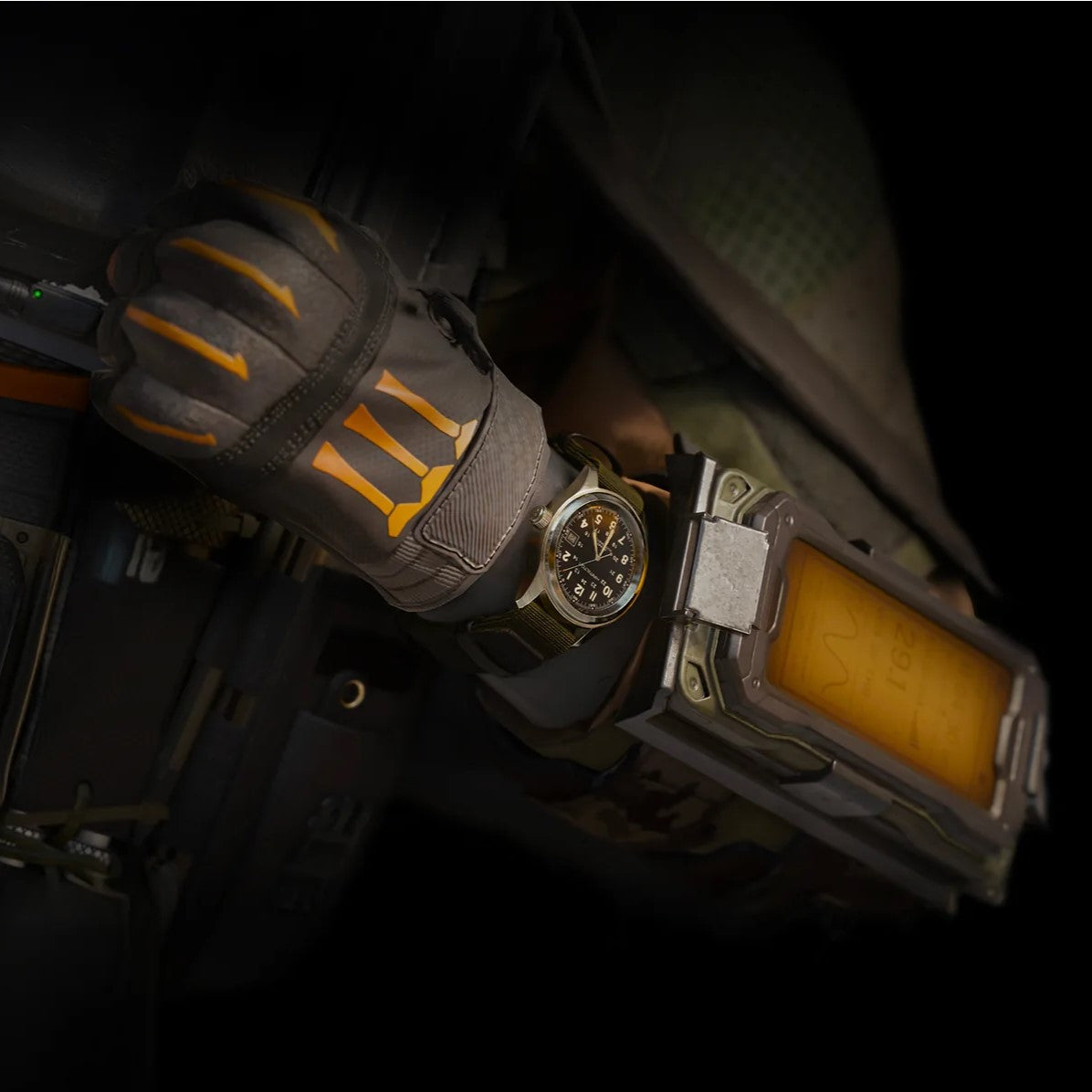 Hamilton x Call of Duty Black Ops 7 Khaki Field Special Edition Black Dial NATO Strap Men's Watch H70475930