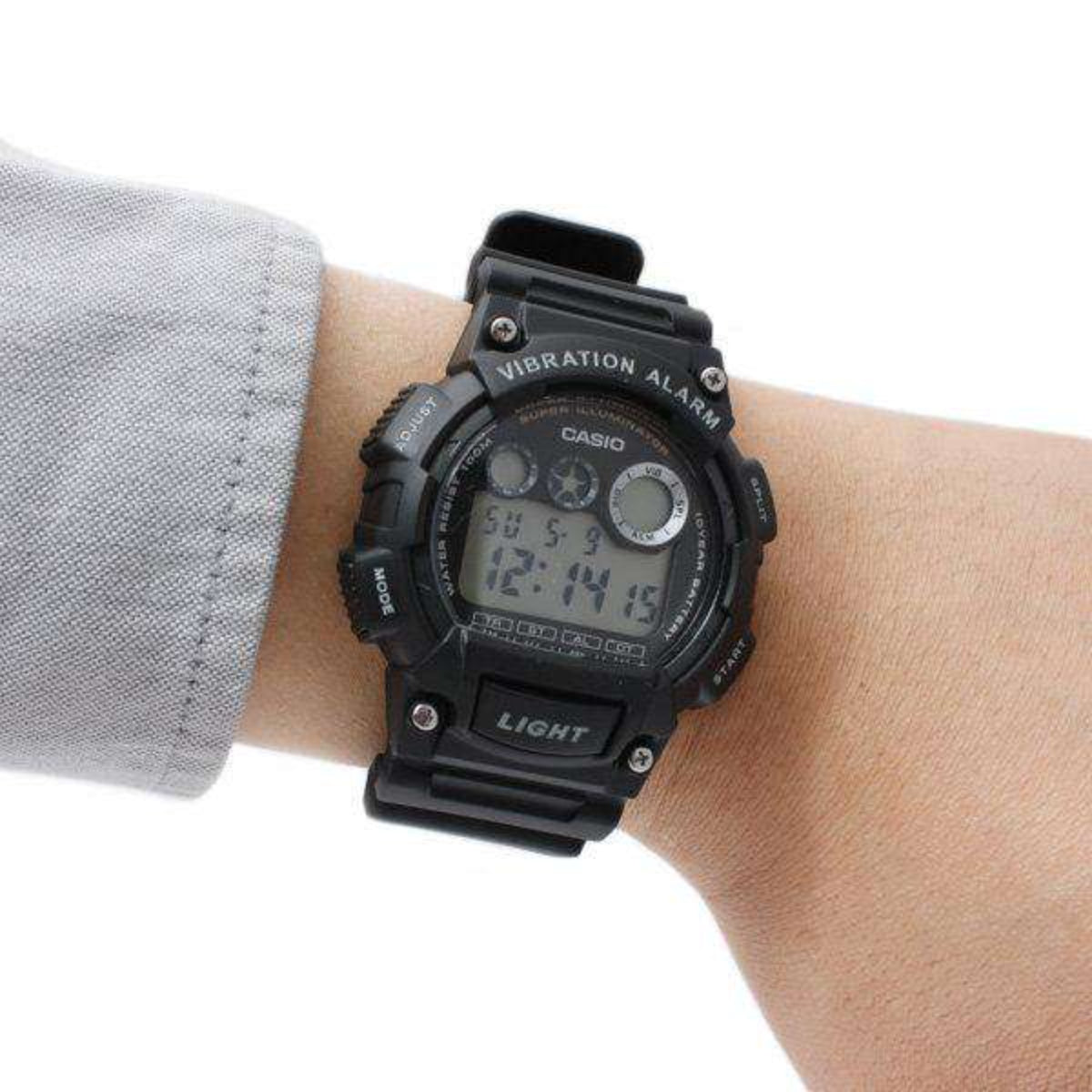 Casio Collection Quartz Digital Black Resin Strap Watch W-735H-1AVEF