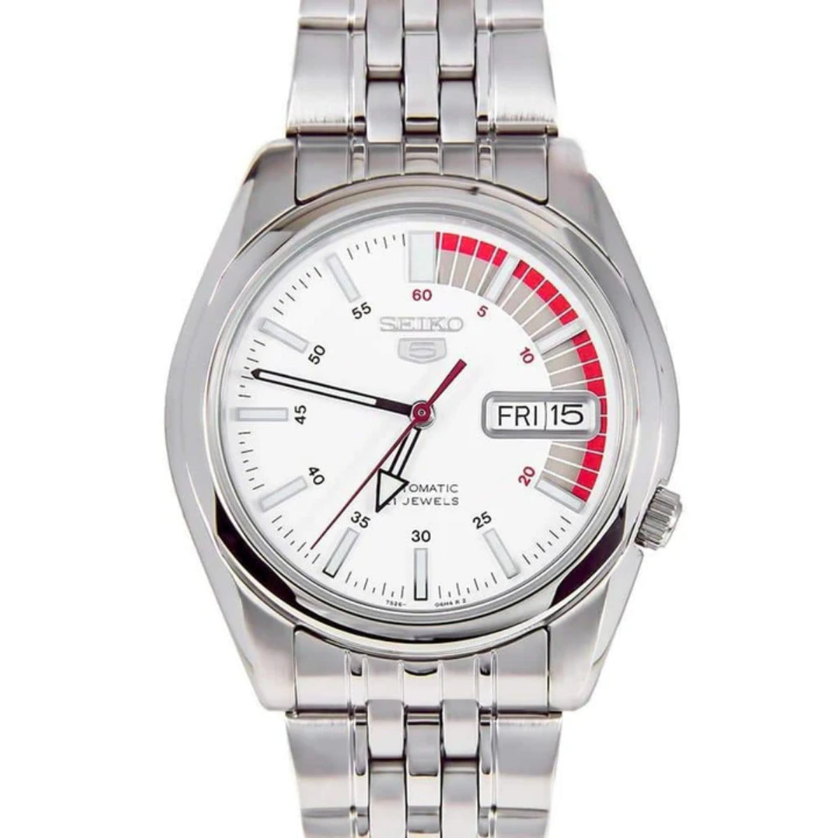 Seiko 5 Automatic White Dial Stainless Steel Men’s Watch SNK369K1