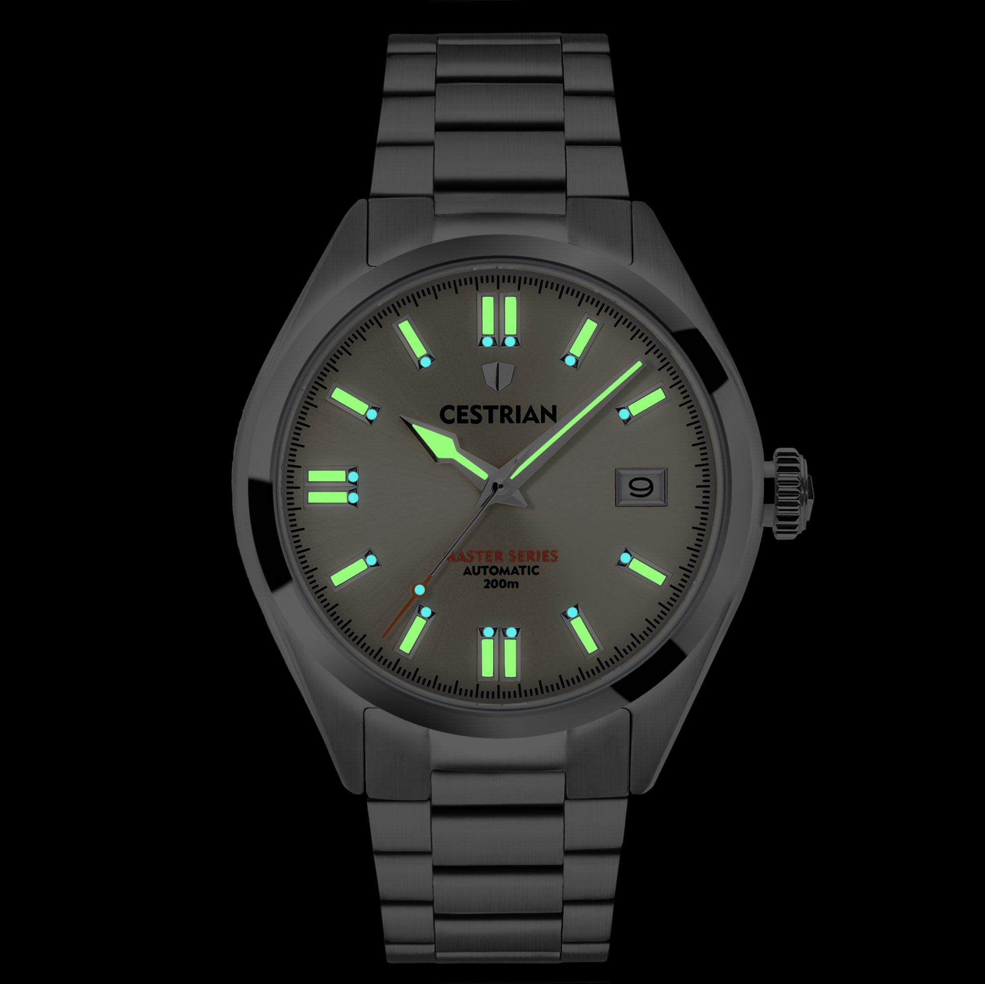 Cestrian Master Series V2 Champagne Dial Steel Bracelet Automatic Men's Watch CM511B0660