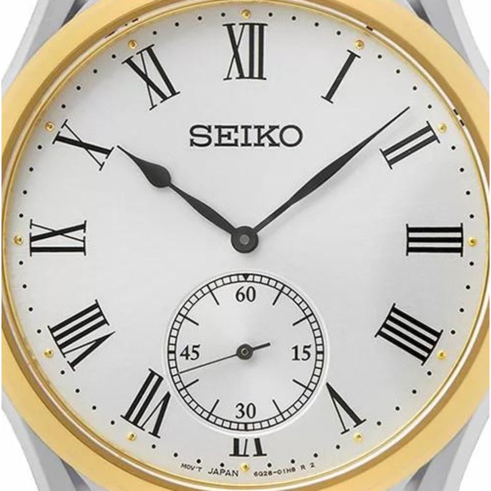 Seiko Conceptual Quartz White Dial Two-Tone Gold/Silver Steel Bracelet Men's Watch SRK048P1