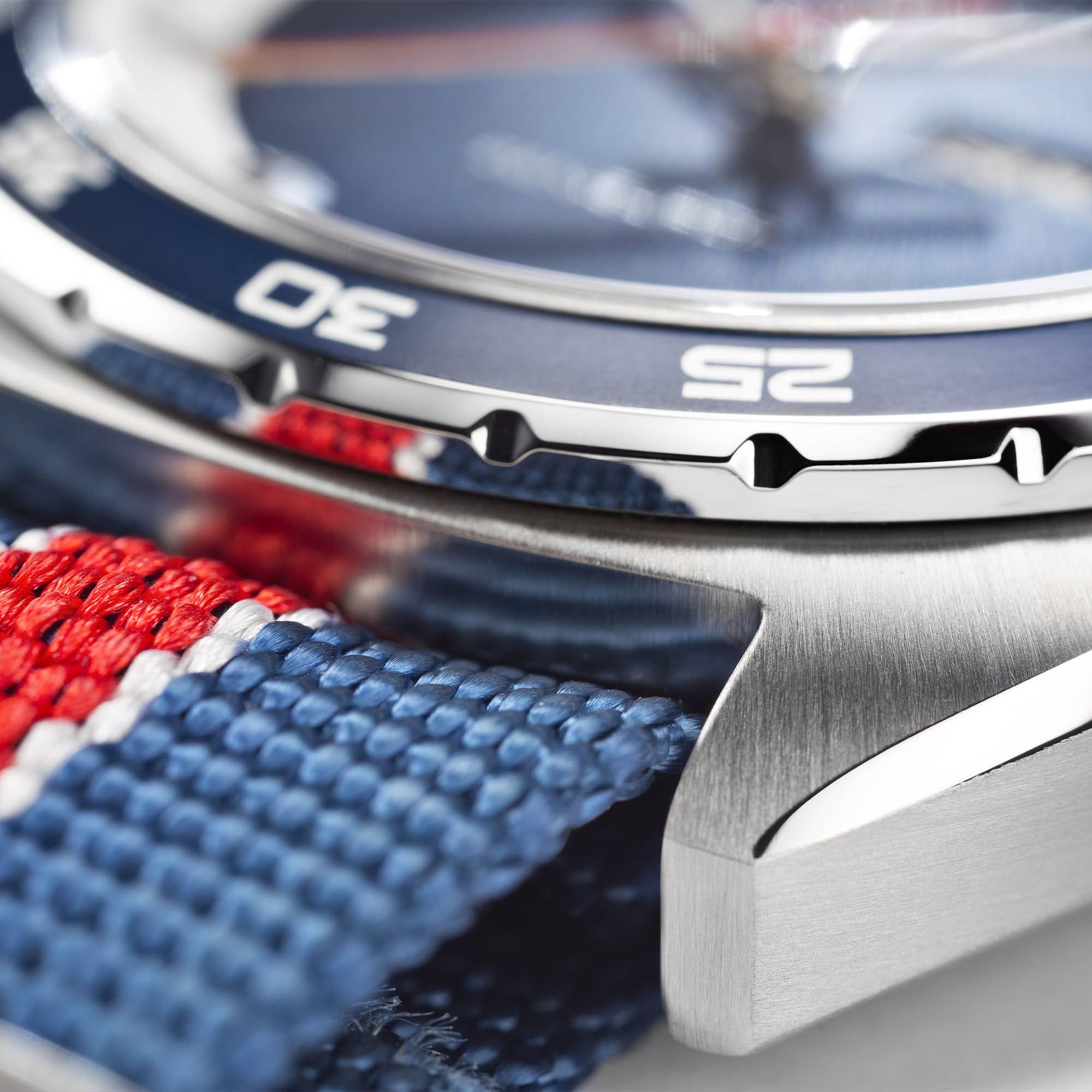 Hamilton American Classic Pan Europ Day Date Automatic Blue Dial Leather & NATO Strap Men's Watch H35405741