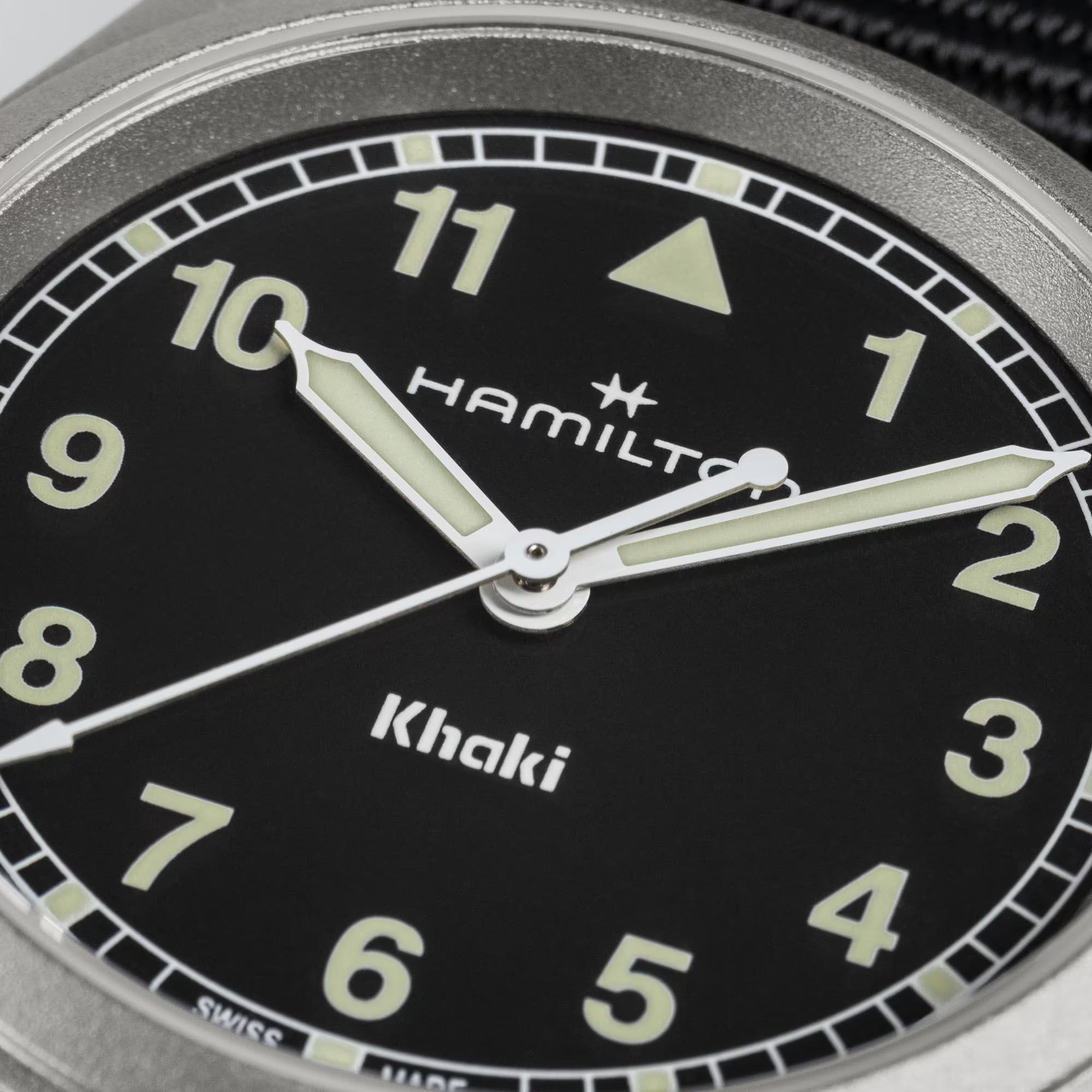 Hamilton Khaki Field Quartz Black Dial NATO Strap Unisex Watch H69301430